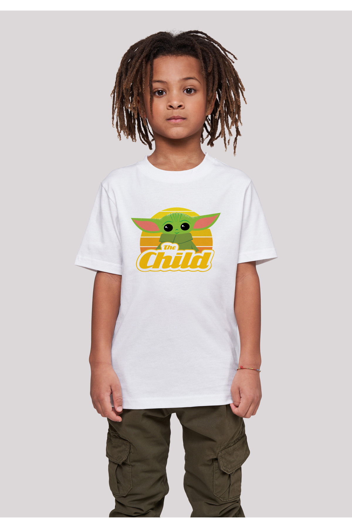 F4NT4STIC Kinder Star Wars Kinder-Basic- The Mandalorian The Trendyol - Child Retro T-Shirt mit