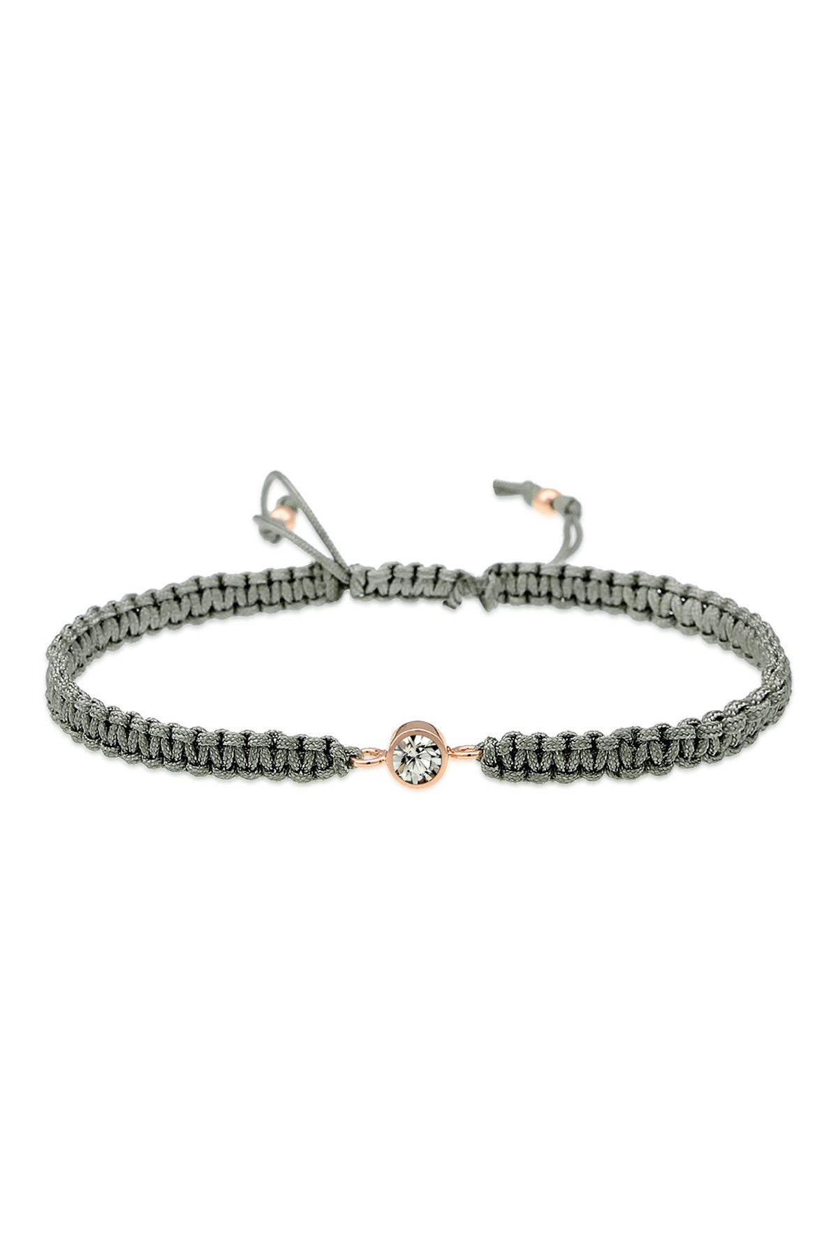 ELLI-925 Silber Solitär Knoten Kristalle Armband 1