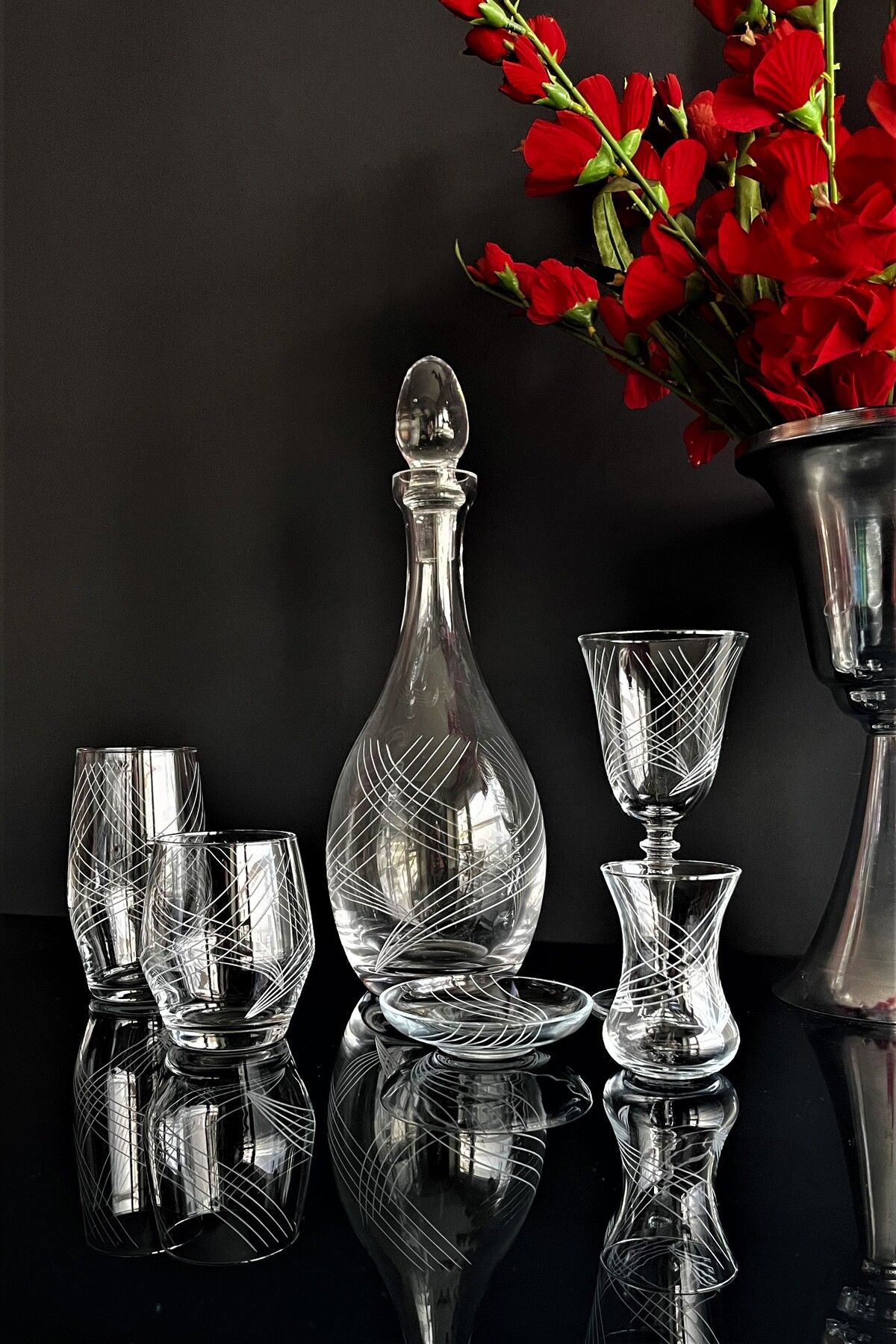 DECOSTYLE-Alev 31 Piece Paşabahçe Glass Cup Set for 6 People 6