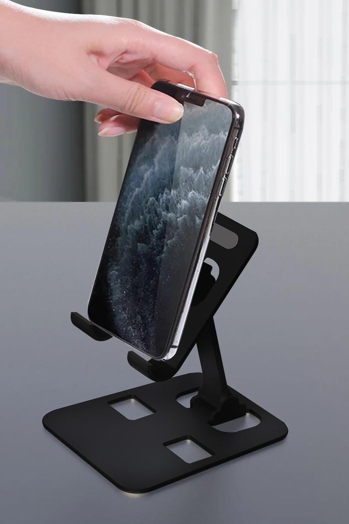 Telvesse Metal Telefon Standı Katlanabilir Ayarlı Masaüstü Telefon ve  Tablet Tutucu Siyah Fiyatı, Yorumları - Trendyol
