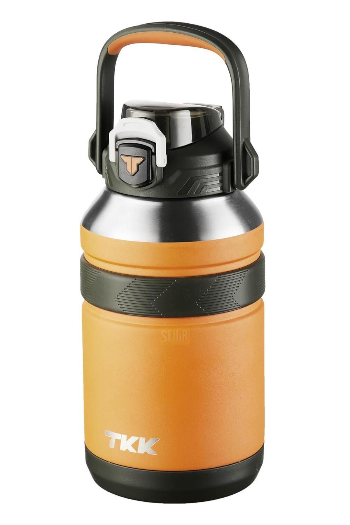 فلاسک نارنجی مجموعه TKK جدید Mega Boy 1500ml pipetli Vagonlife
