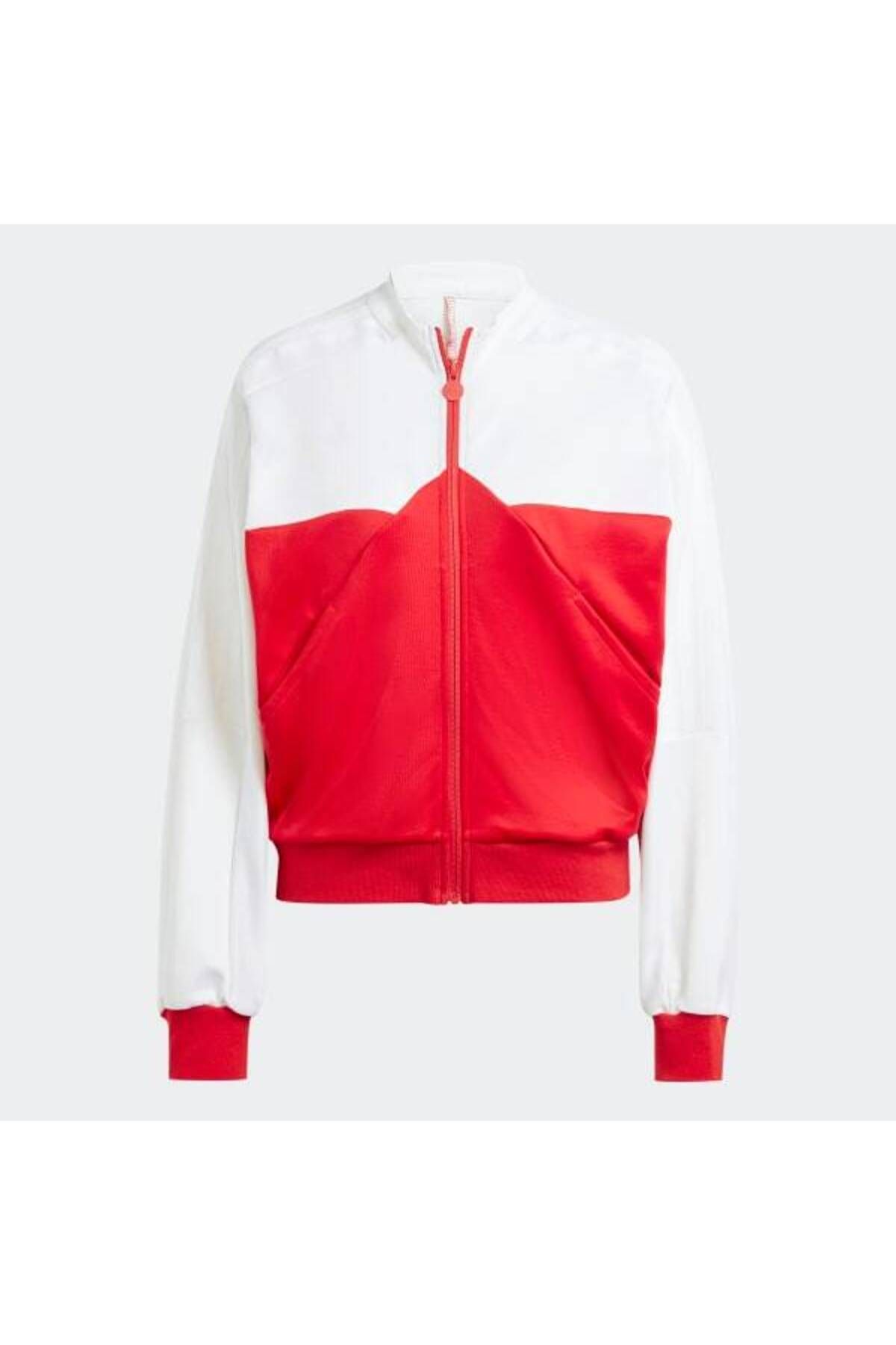 Women's red and clearance white adidas jacket