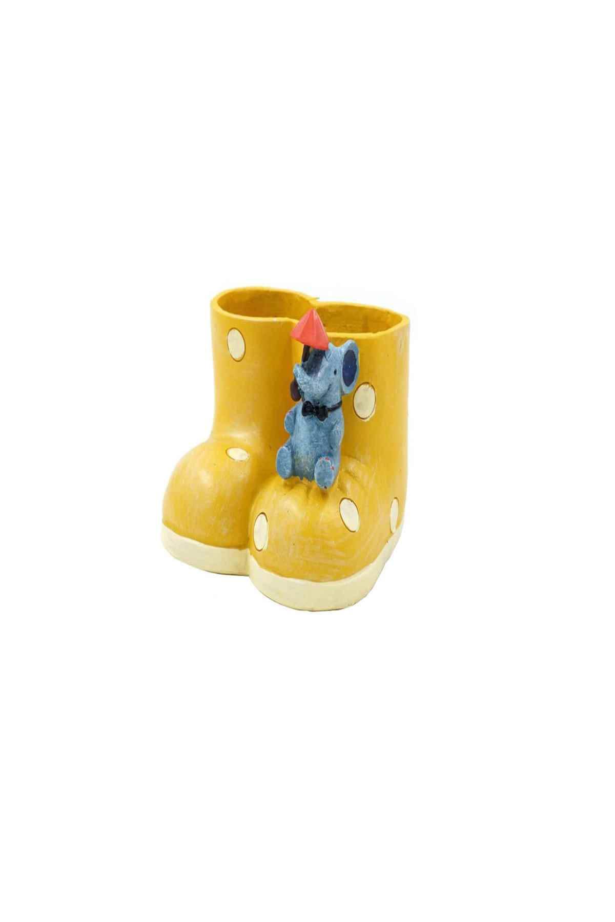 Yellow Boots Flower Pot