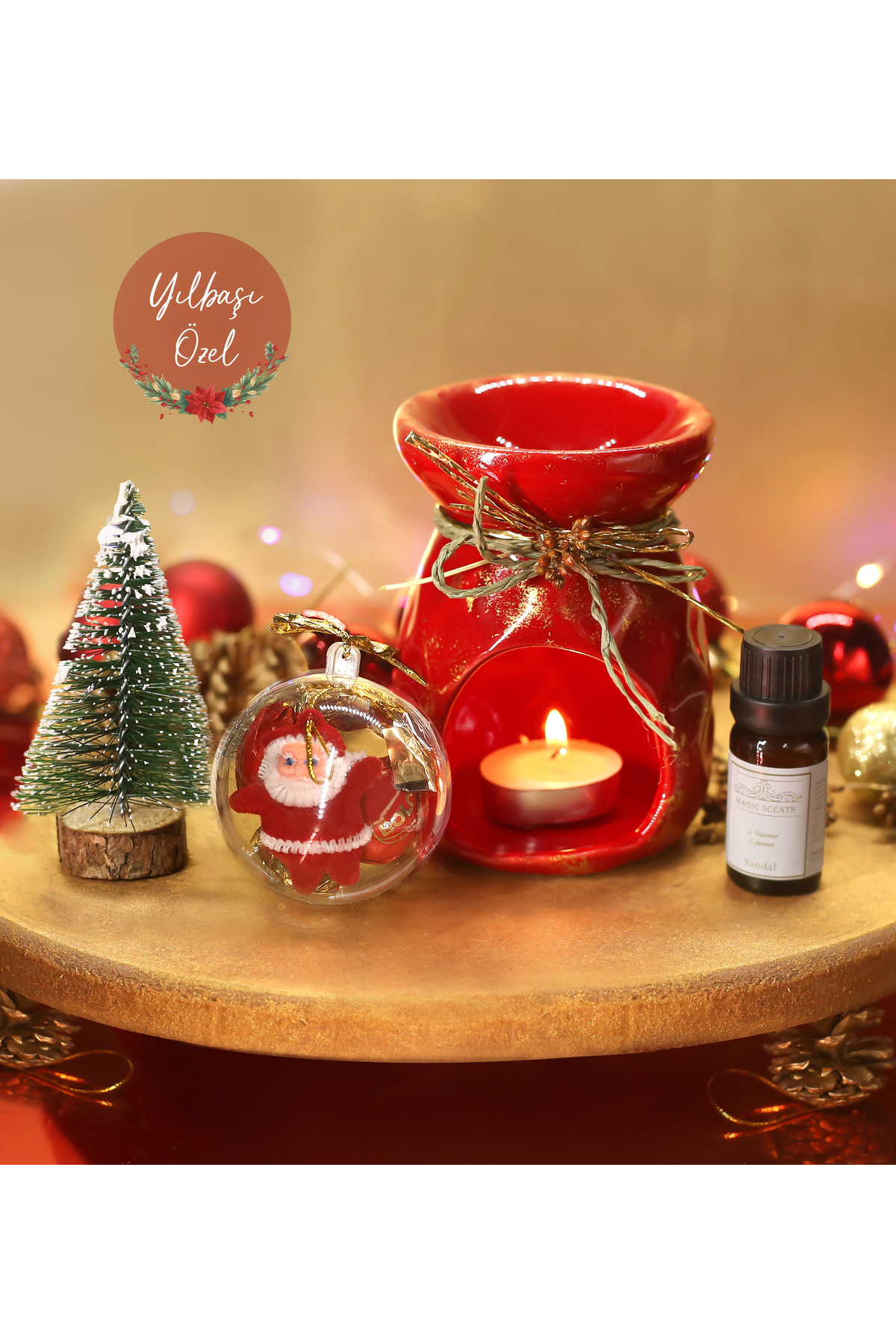 CHRISTMAS SPECIAL Censer & Fragrance & Mini Santa Claus & Mini Christmas Tree Gift Set