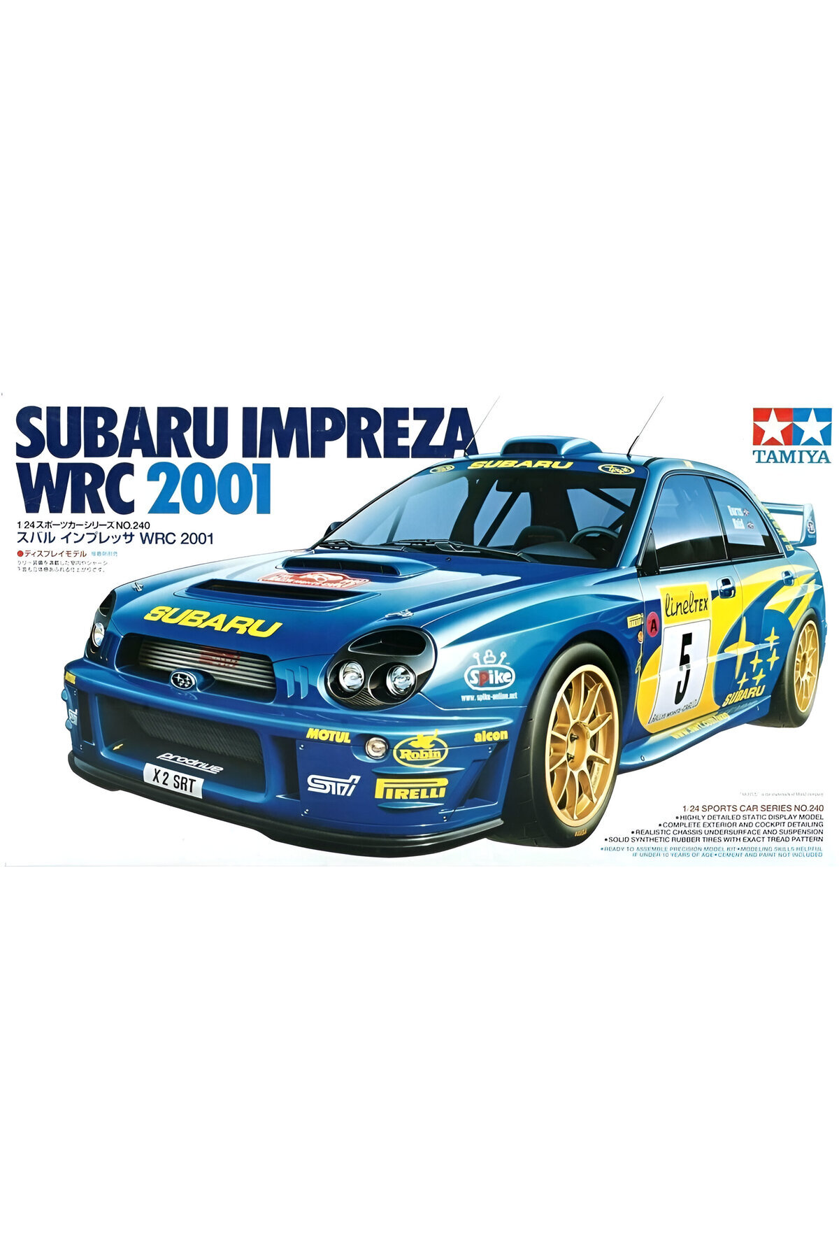 TAMIYA 1/24 Subaru Impreza WRC 2001 Plastik Araba Maket Kiti