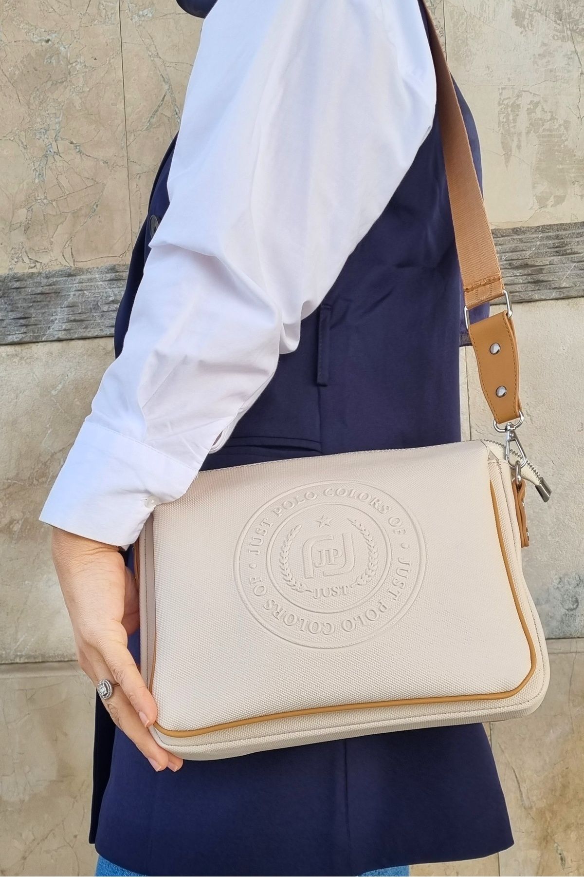 Just Polo justpolo women s lacoste 6 compartment shoulder and crossbody bag Trendyol