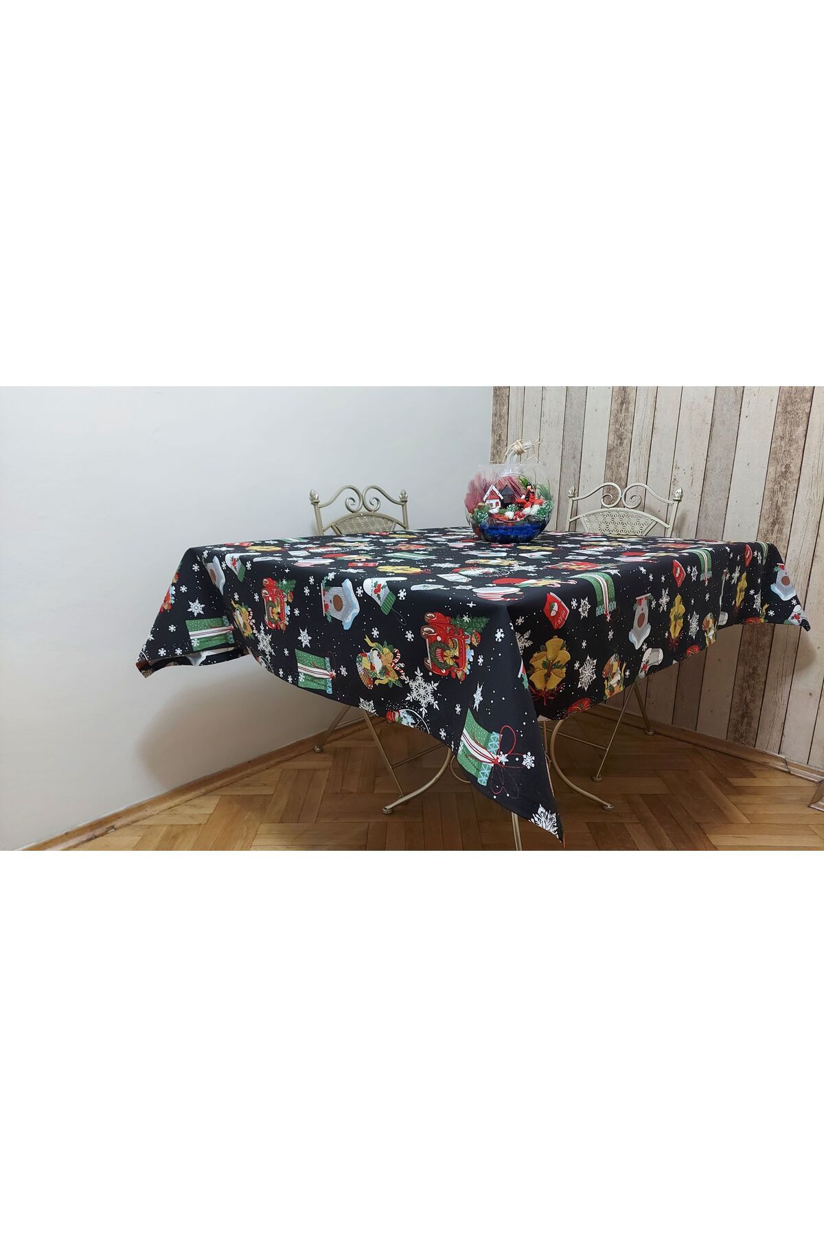 gonk-Rectangular, Christmas Patterned, Duck (Liquid Repellent, Stain Resistant) Fabric, Dining Table Cloth 6