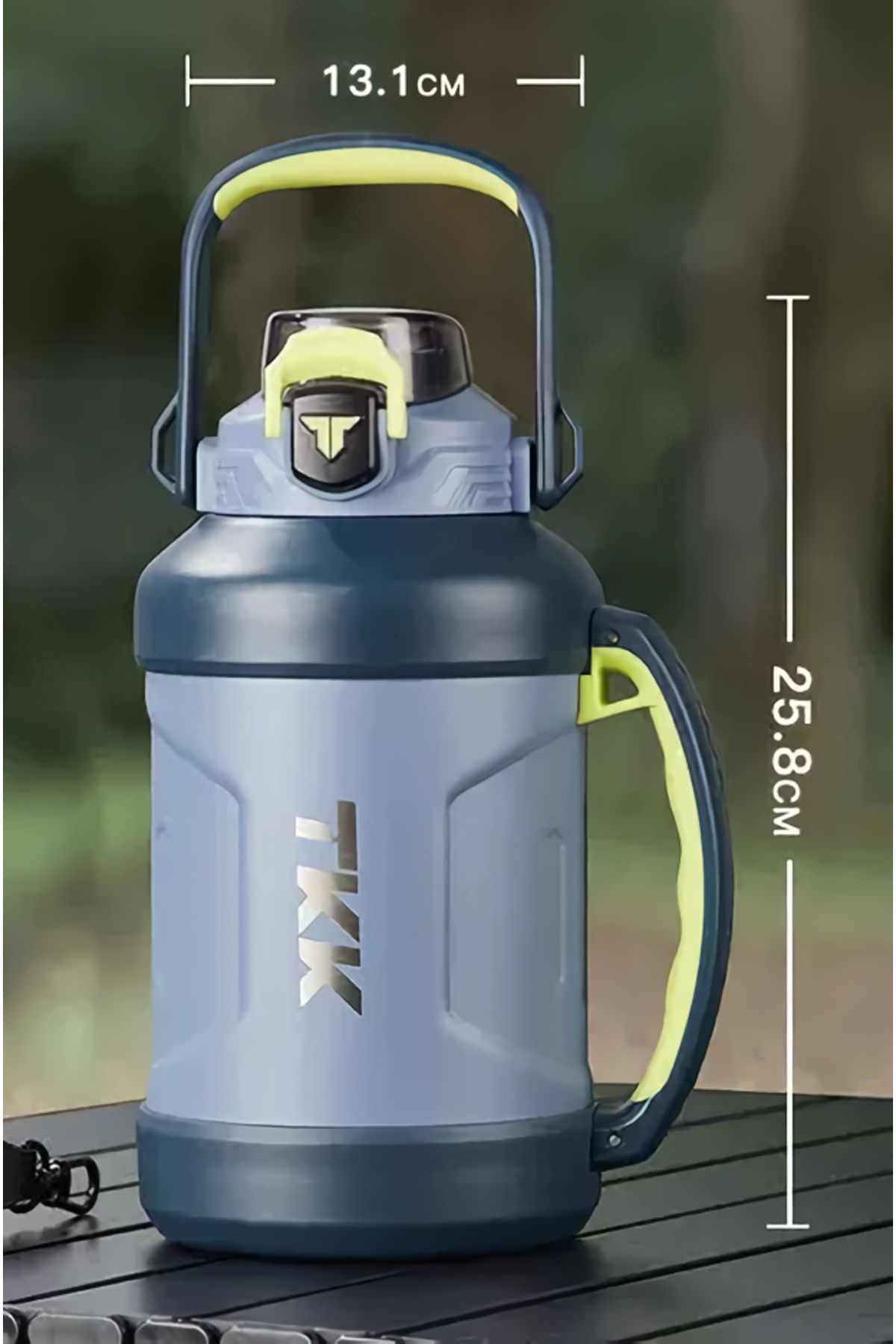 فلاسک آبی 1650ml SUS 316 ترموس استیل ضدزنگ با ظرفیت بزرگ طناب قابل حمل T2028 TKK
