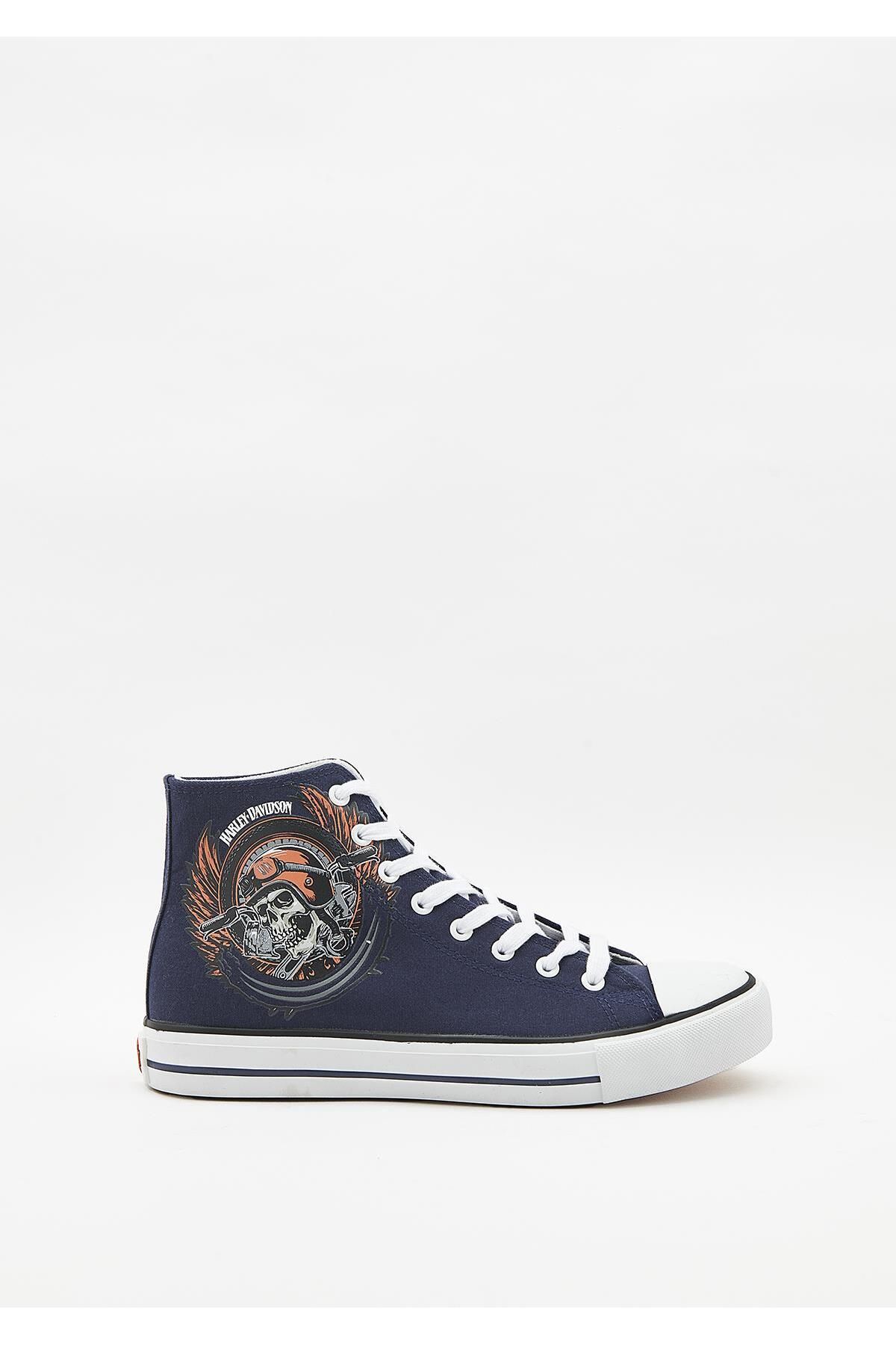 Harley Davidson Pittsburgh Navy Blue Men s Sneakers Trendyol