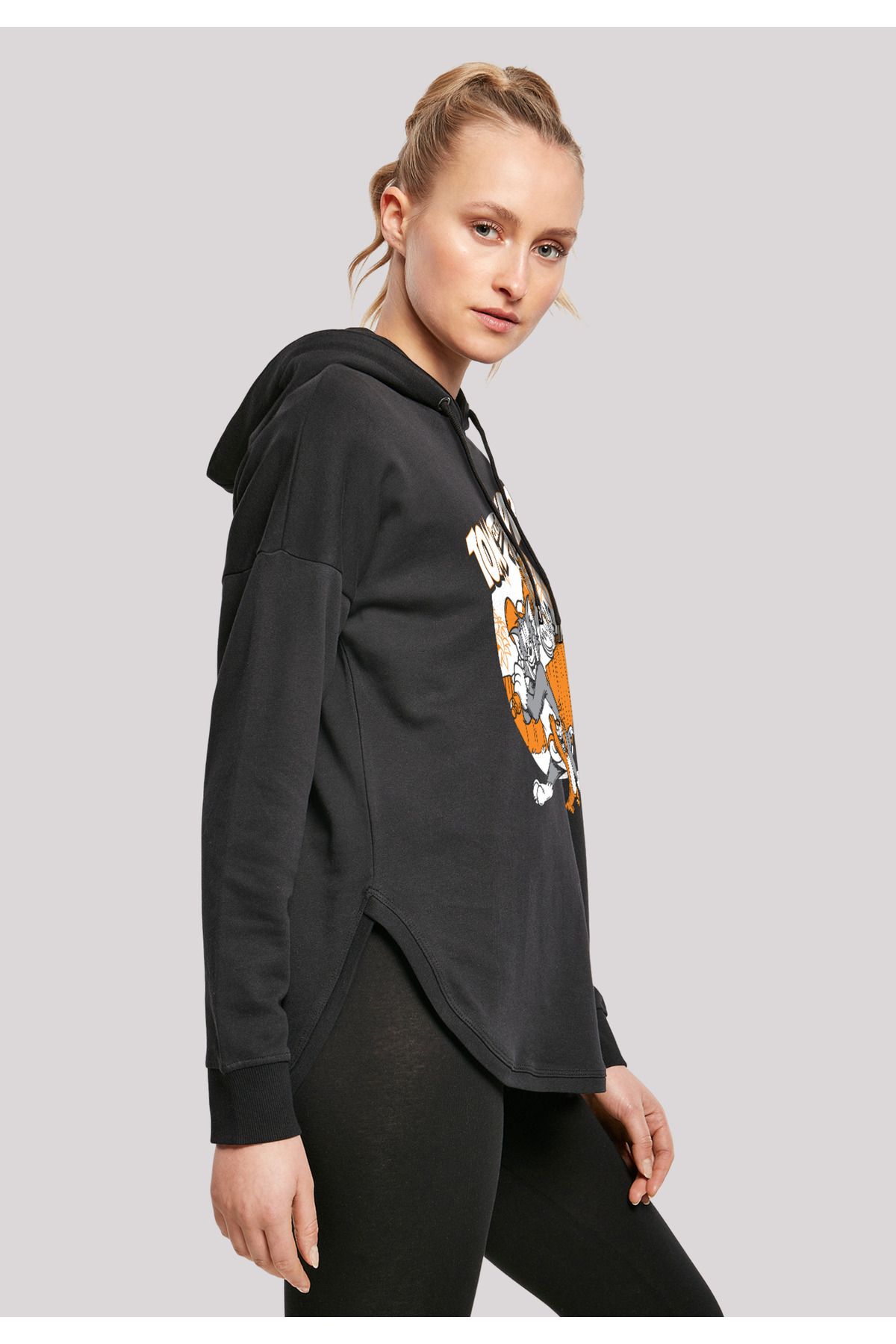 F4NT4STIC-Damen Tom und Jerry spielen Baseball mit übergroßem Damen-Kapuzenpullover 6