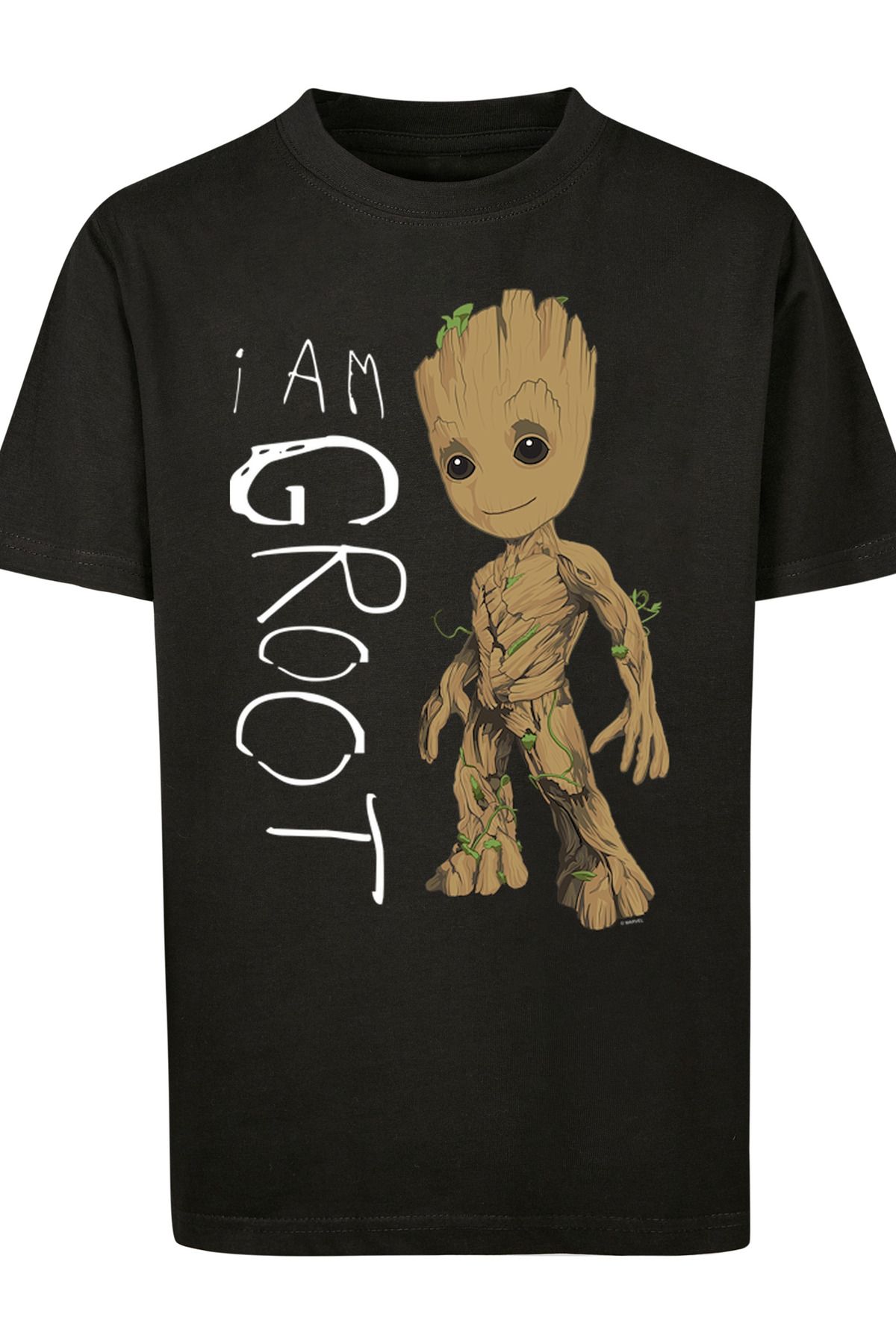 Galaxy Guardians of Kids F4NT4STIC Trendyol Weiß Groot I – Basic Kinder T-Shirt the mit am - Marvel