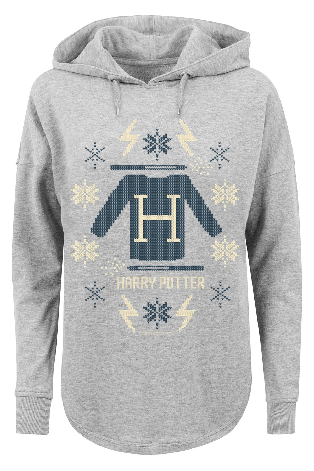 Damen Damen- Harry-Potter-Weihnachtsstrick Trendyol mit F4NT4STIC - übergroßem Kapuzenpullover