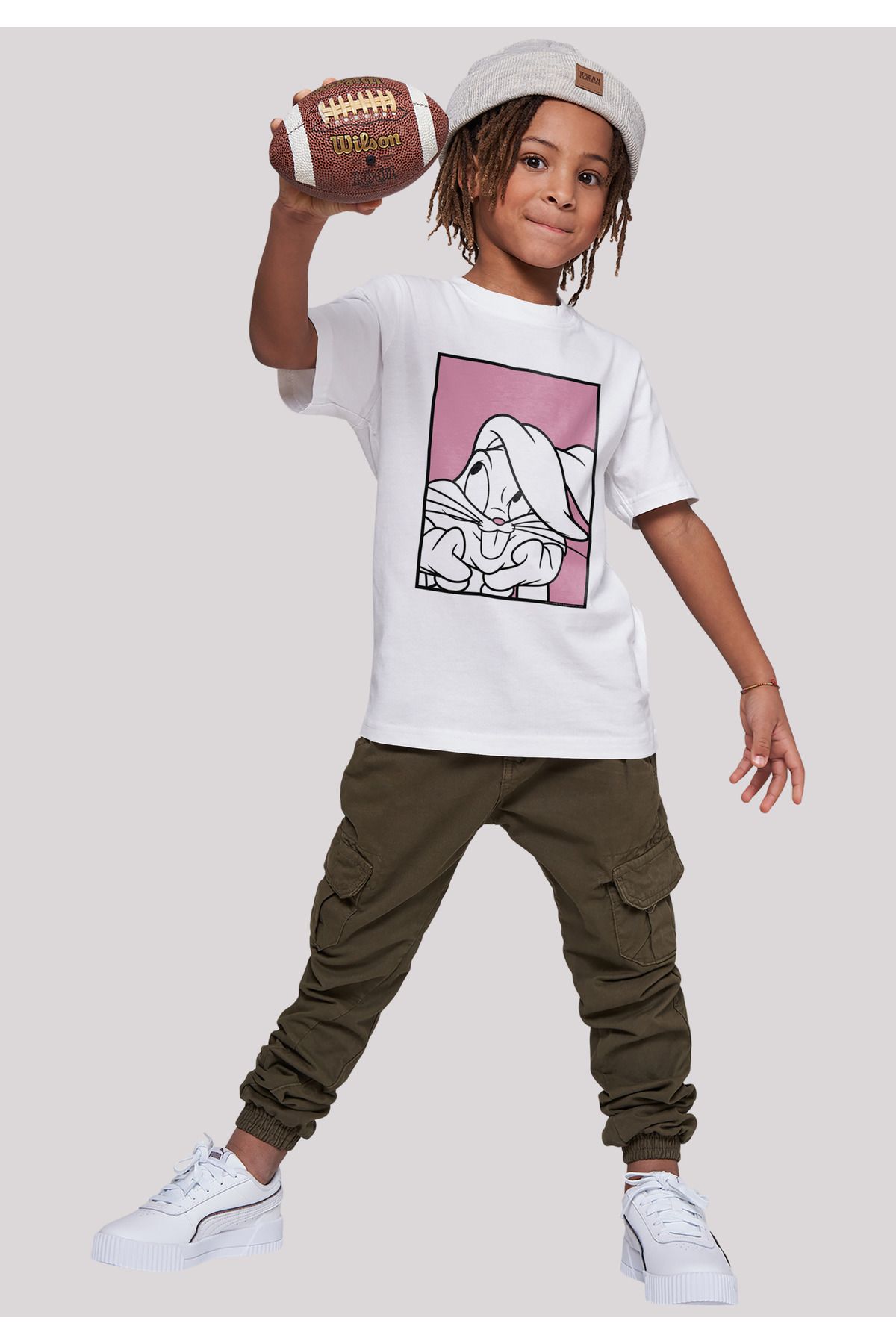 F4NT4STIC Trendyol - Kinder Basic Looney Bugs mit Bunny Adore-WHT T-Shirt Kids Tunes