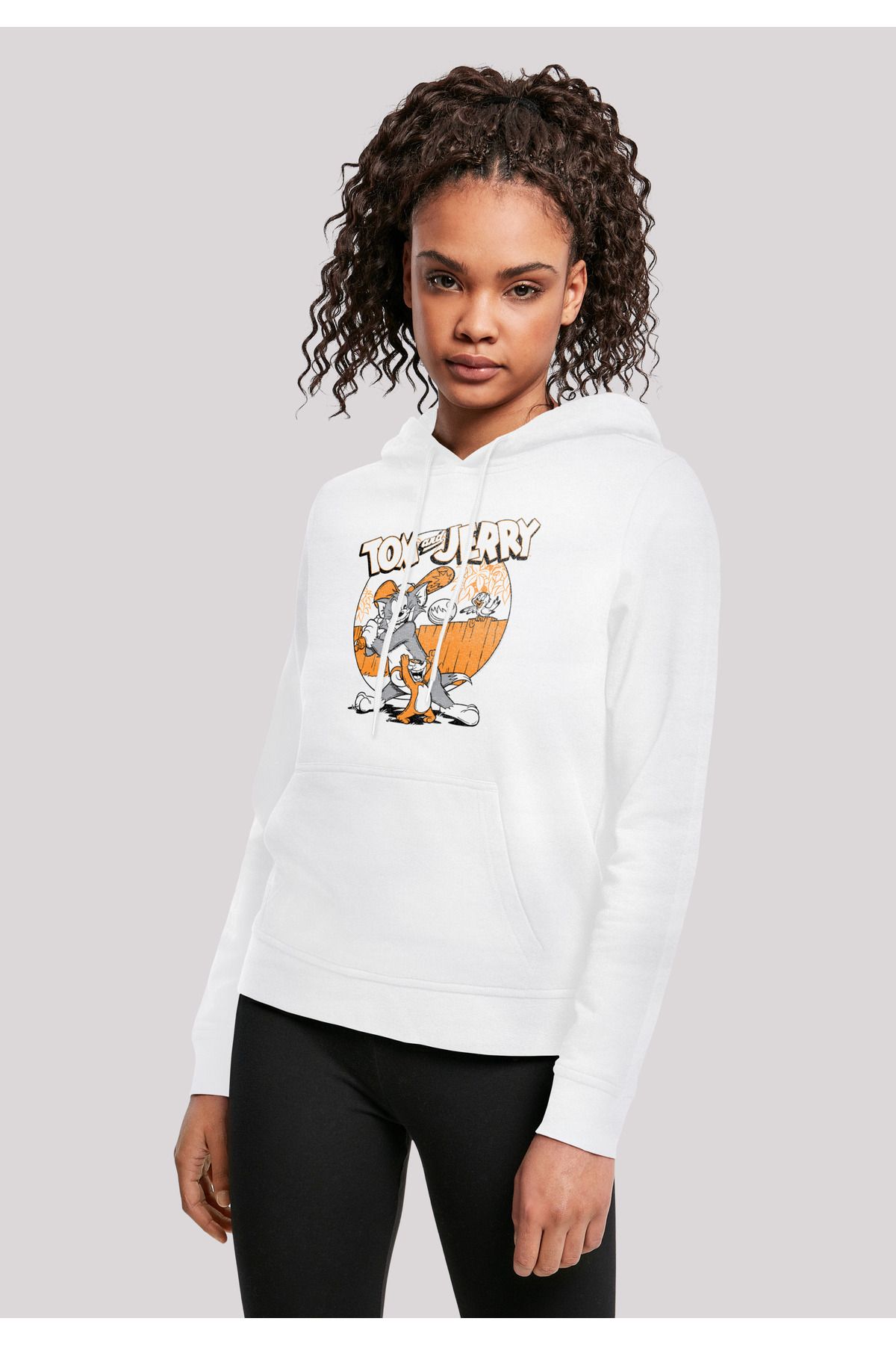 F4NT4STIC-Damen Tom und Jerry spielen Baseball mit Ladies Basic Hoody 3