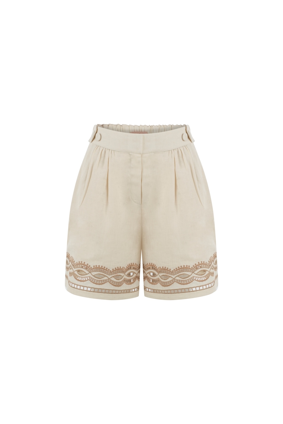 Machka-Bestickte Leinenshorts 7