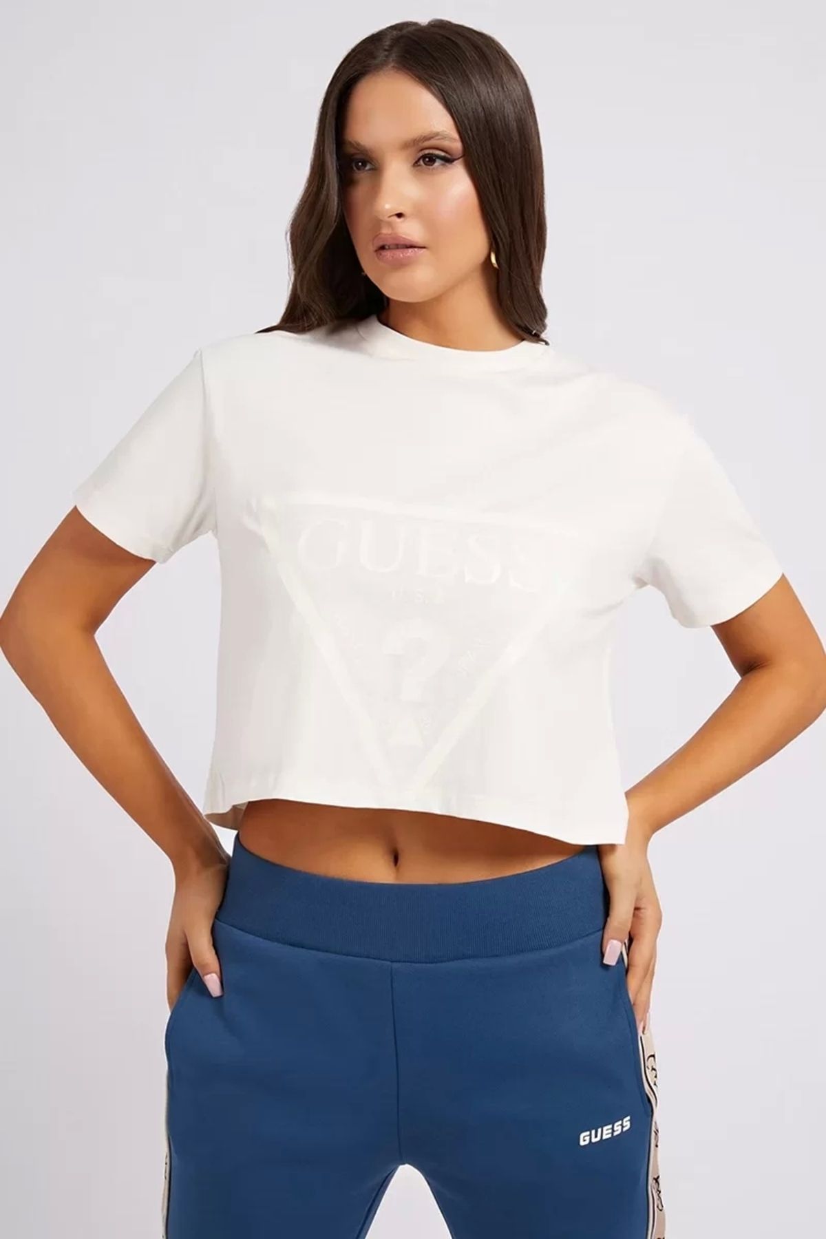 Cropped guess shirt discount