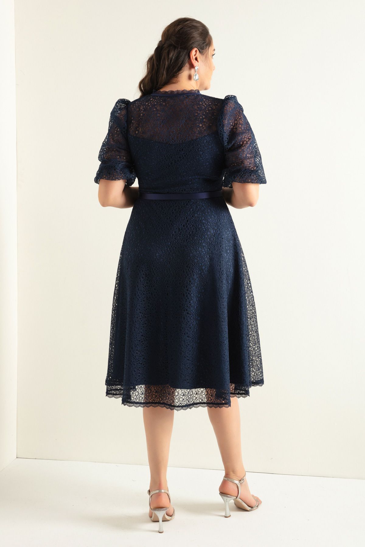 Navy blue lace store