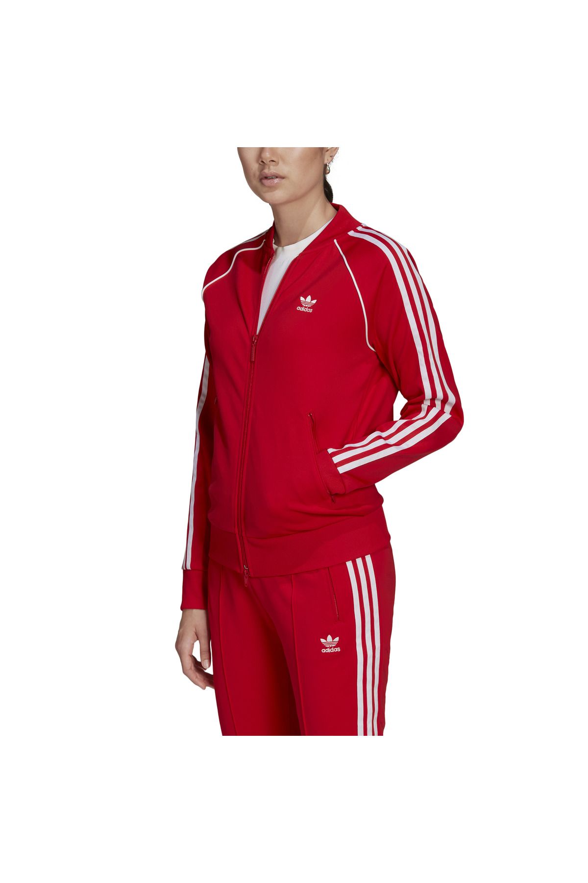 Adidas sst cheap track top red