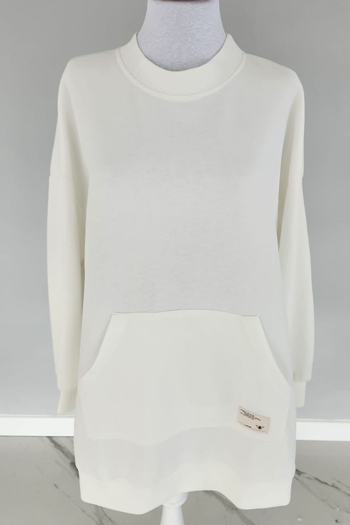 Womens white tunic sweatshirt shop