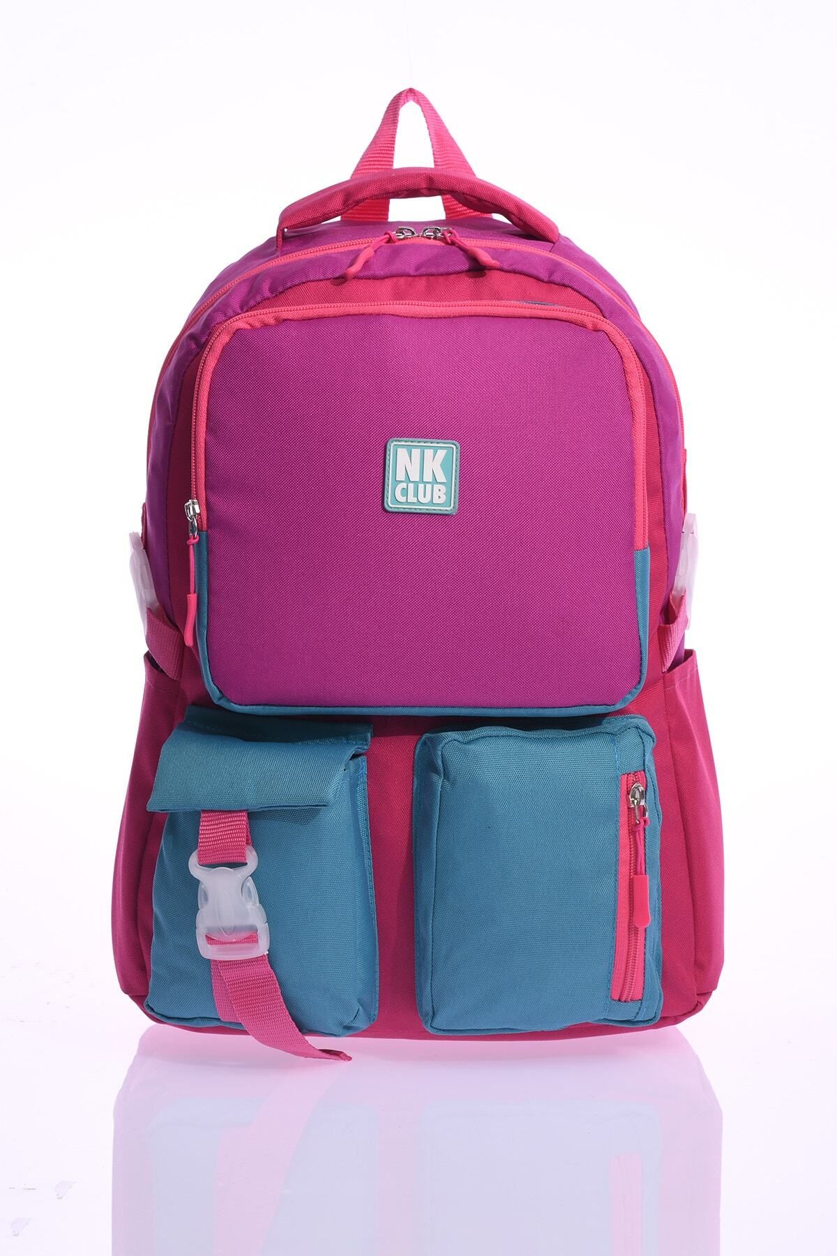 کیف مدرسه مردانه و زنانه HKN 9012 BACKPACK SCHOOL MULTI PART دانش آموز بنفش Fiyaka