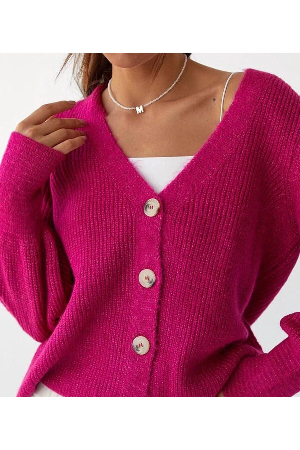 Dark pink outlet cardigan sweater