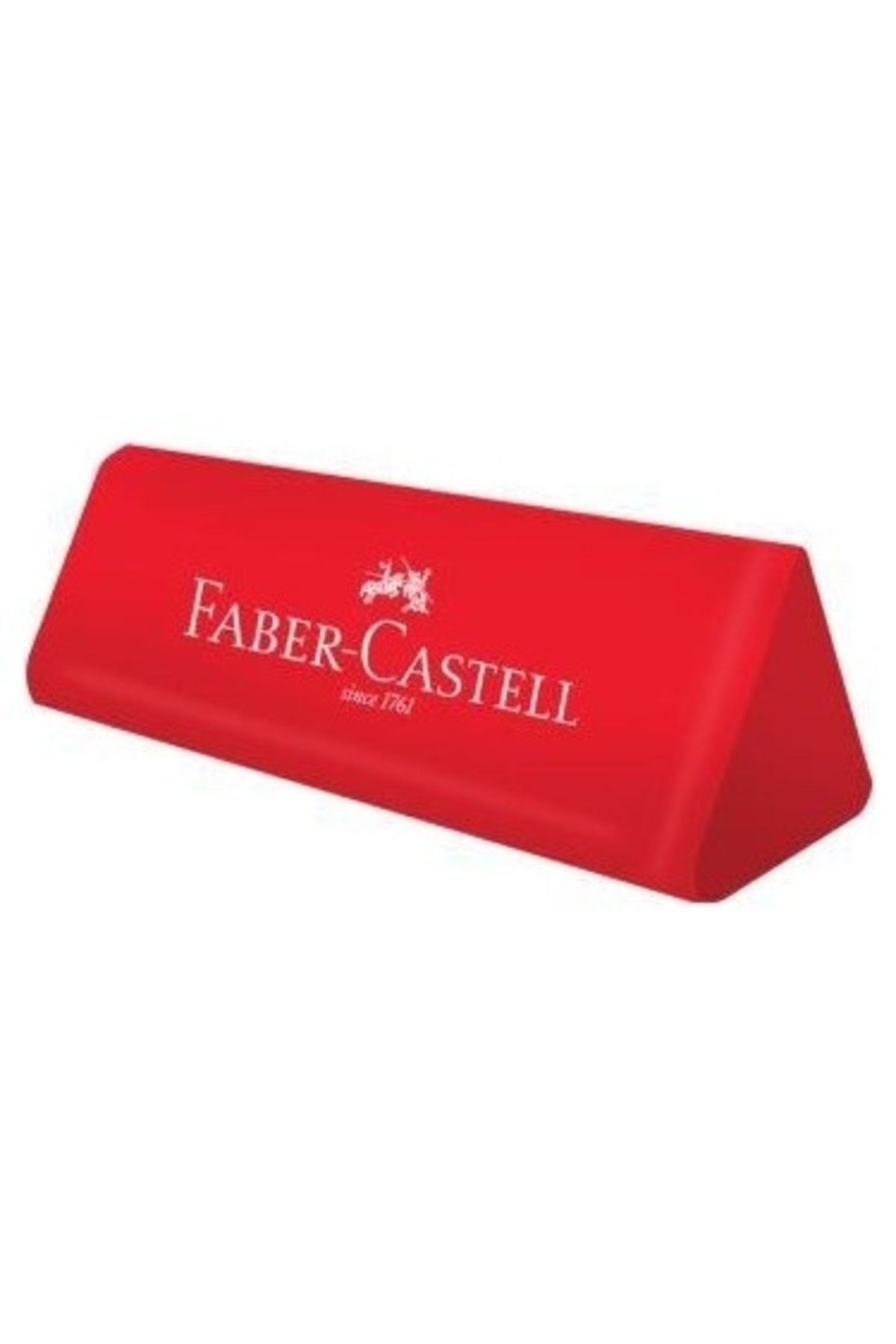 Faber Castell - (5 Adet) Dust Free Üçgen Kırmızı Okul Silgisi 18 72 37