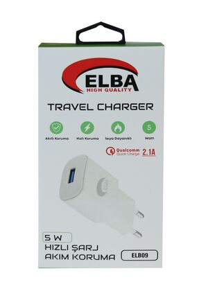 BSSM Elba Elb09 5W 2.1A Hızlı Şarj Akıllı Koruma Usb EV Şarj Kafa