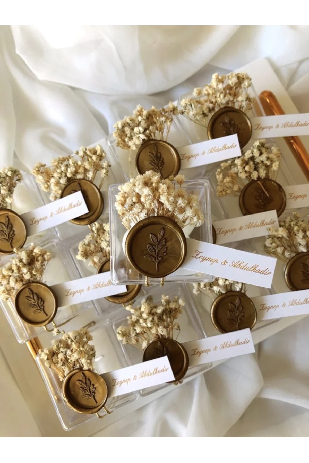 linabukett Hediyelik mum söz nişan hatırası bebek hediyelikleri 10 adet fotoğrafı 3 (önizleme)