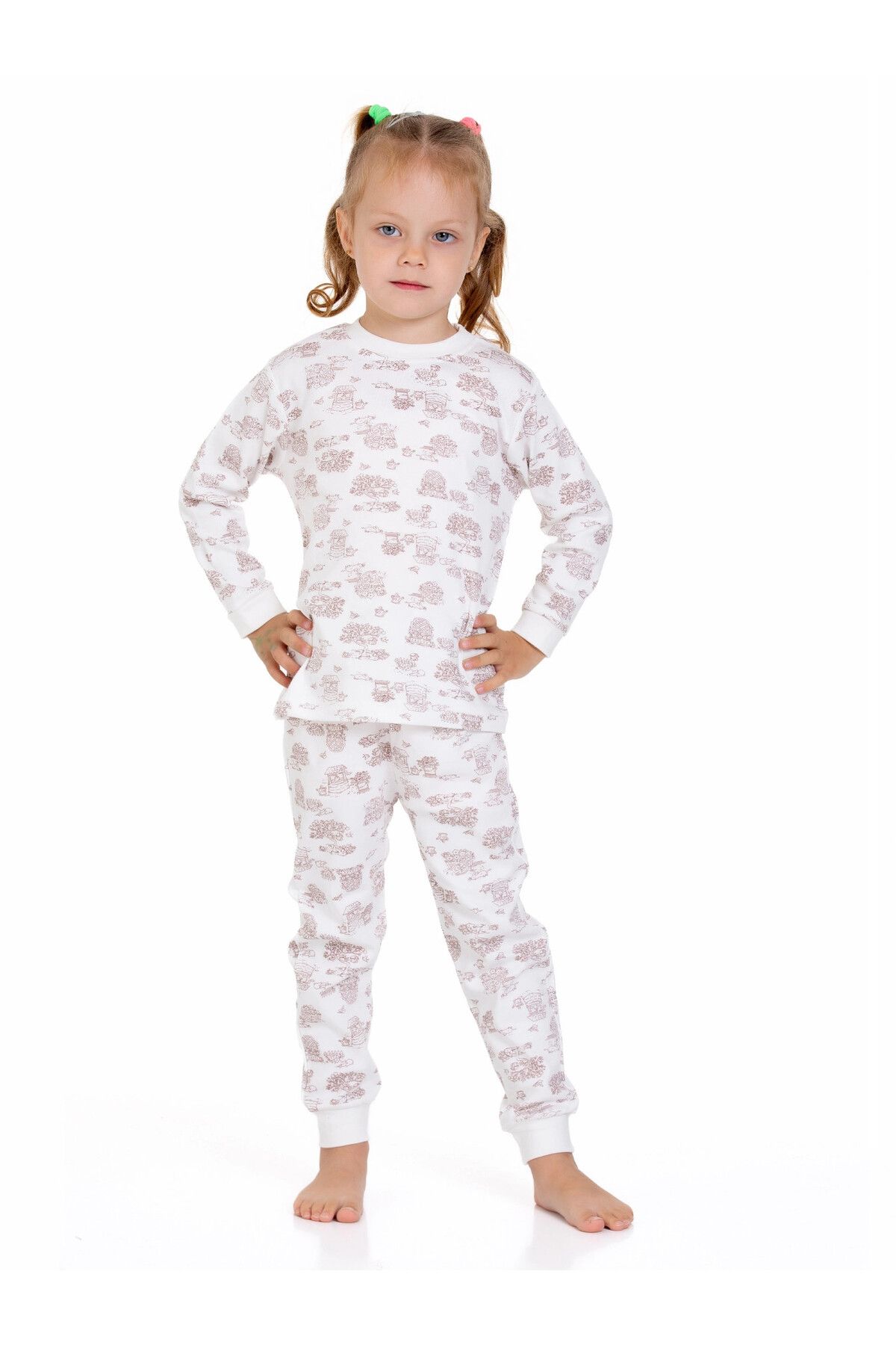 My Hanne-Double Patterned Interlock Pajamas Set 54605 1