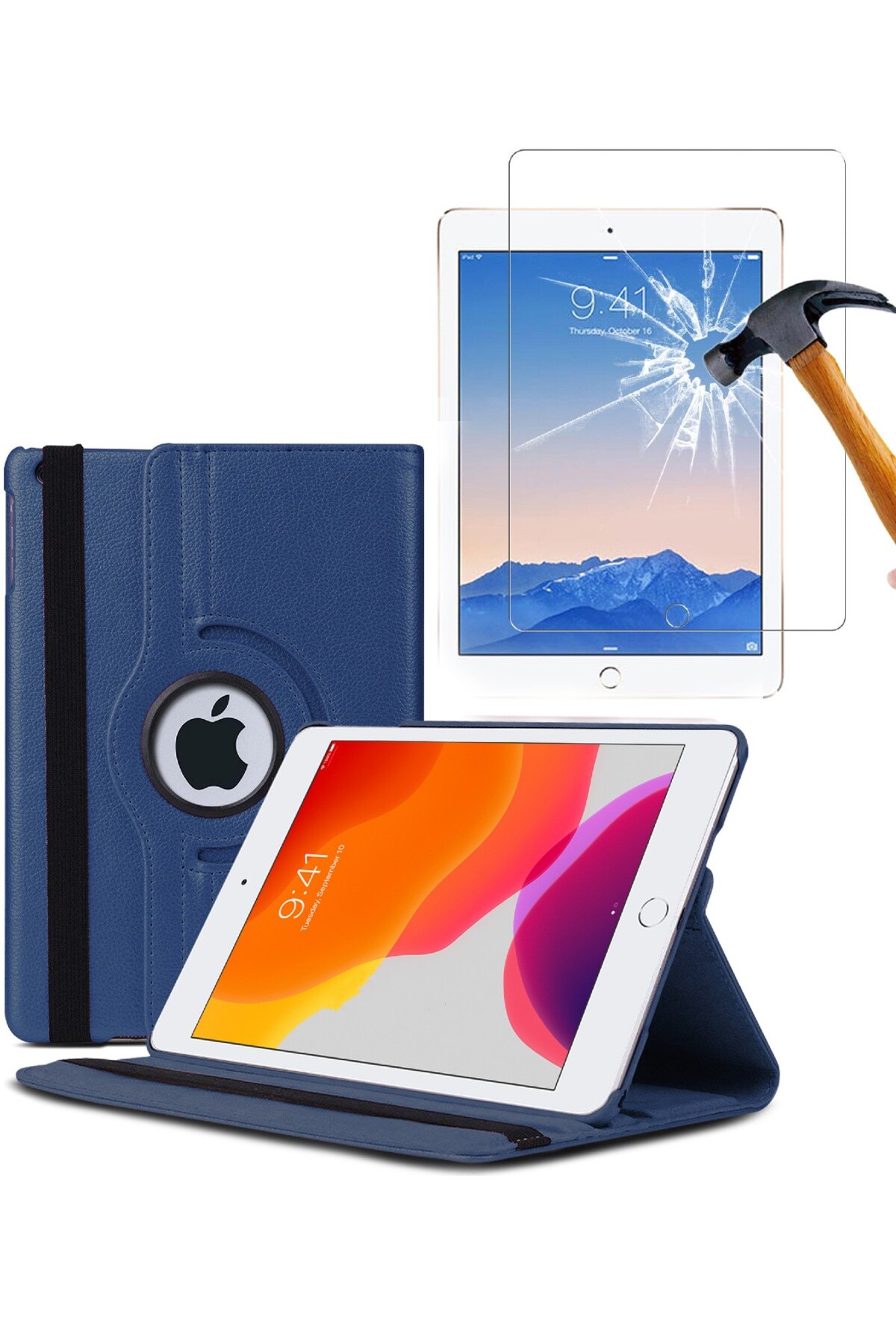 Ipad Pro 10.5   Compatible Case A1701 A1709 A1852 360° Rotating Tablet Case + Screen Protector