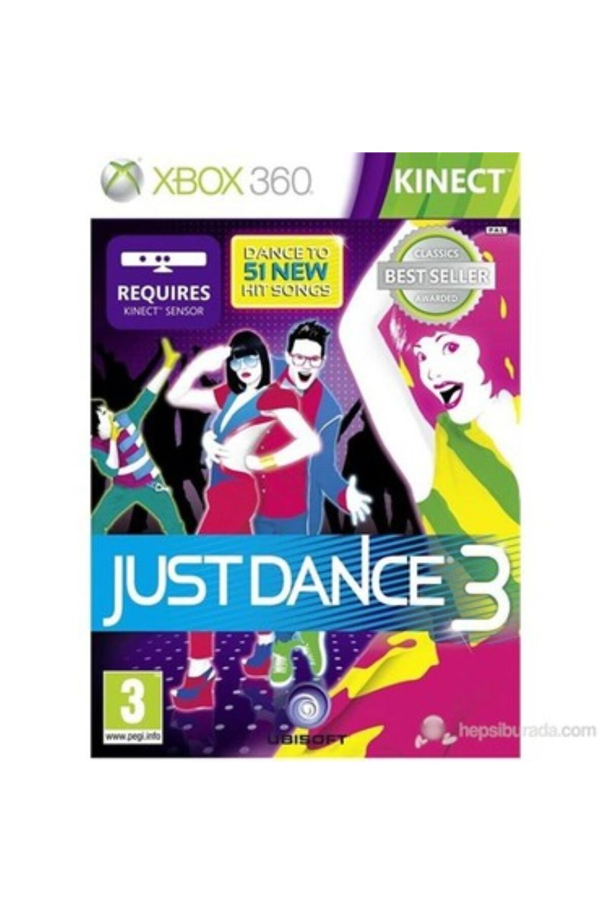 Ubisoft xbox 360 just dance 3 ( Teşhir Oyun )