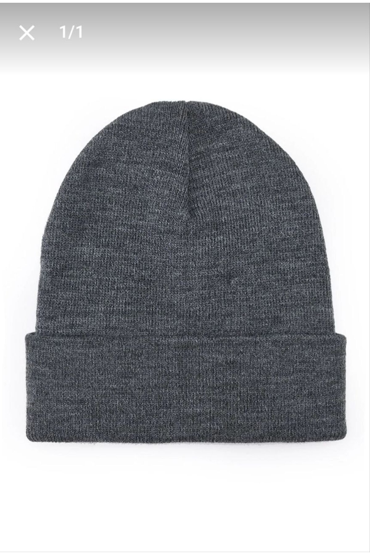 Nilbutik Unisex Katlamalı Basic Bere Triko Sonbahar Kışlık