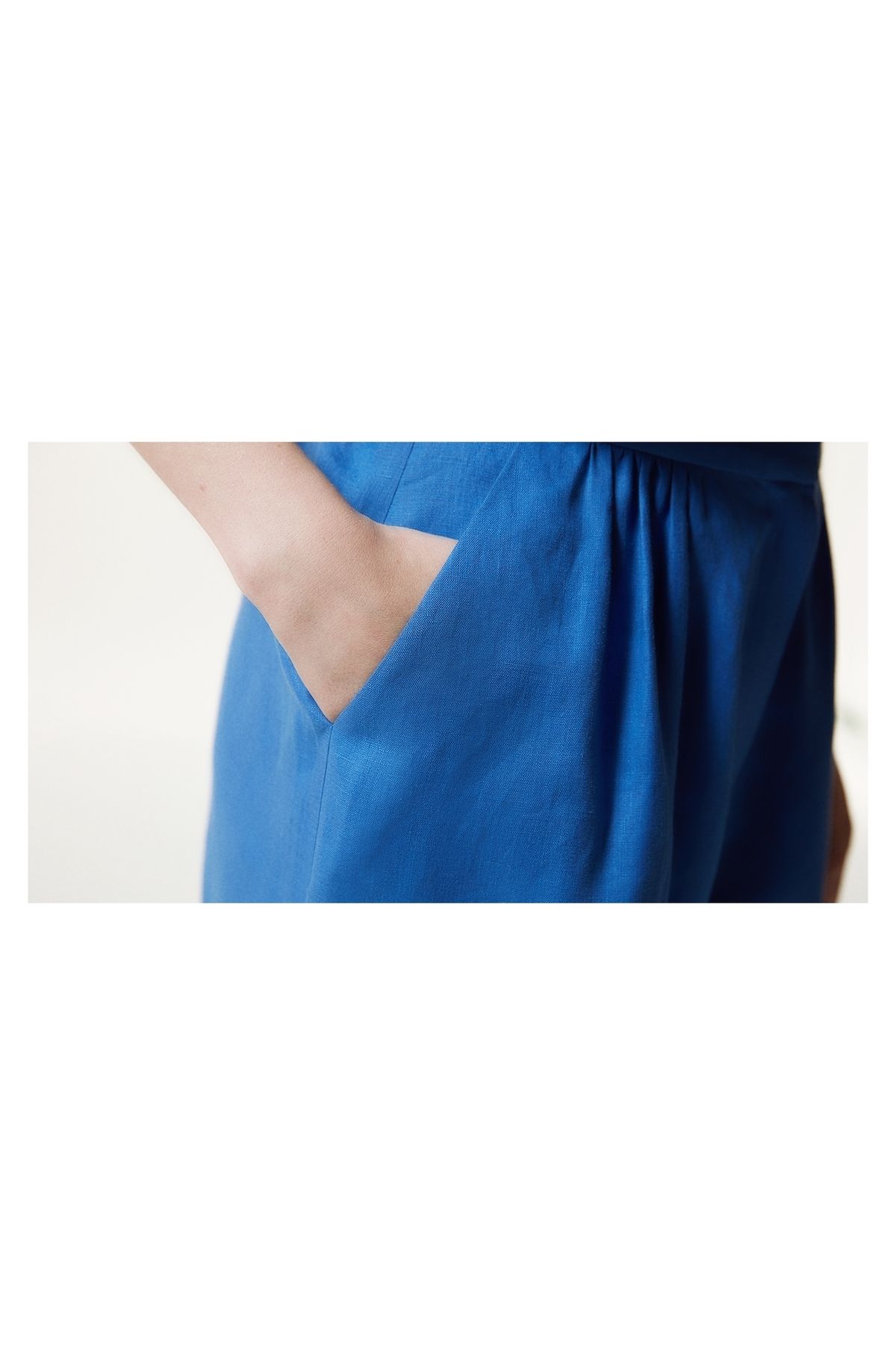 Machka-Elastic Waist Linen Shorts 5