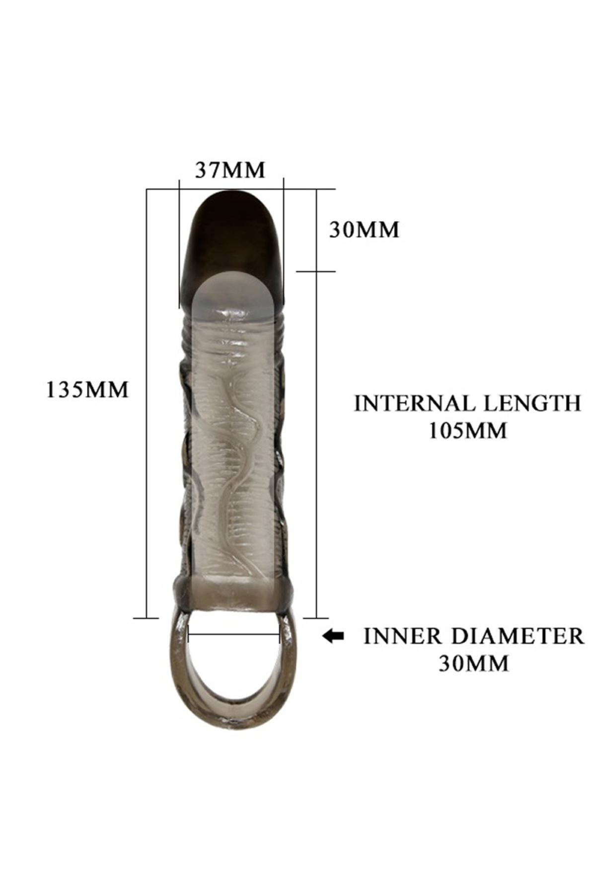 Uzatmalı Silikon Penis Kılıfı Dildo 17 Cm 4