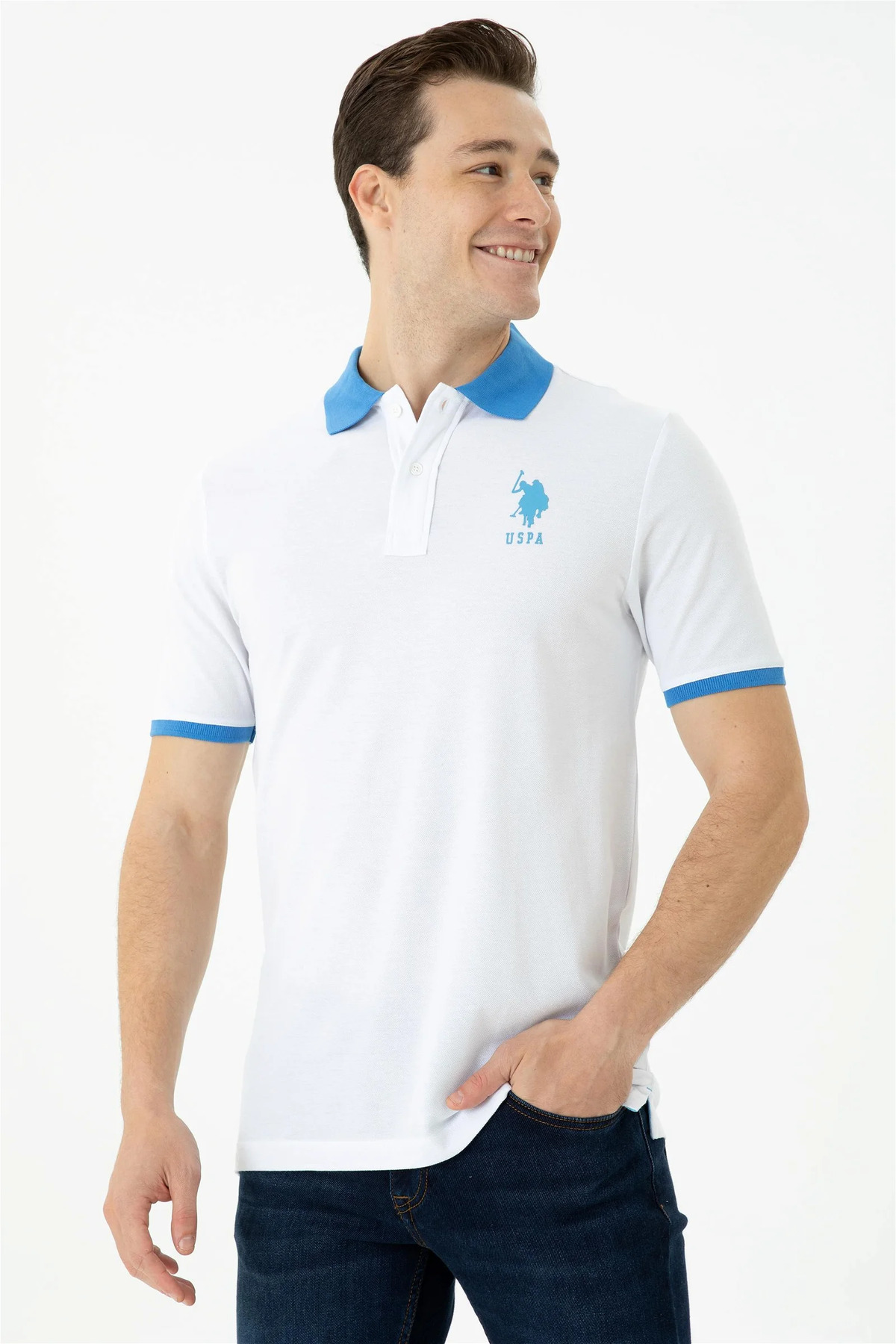 یو اس پولو تی‌شرت ورزشی یقه پولو مردانه مدل پولو سایز معمولی G081SZ011.000.1573758