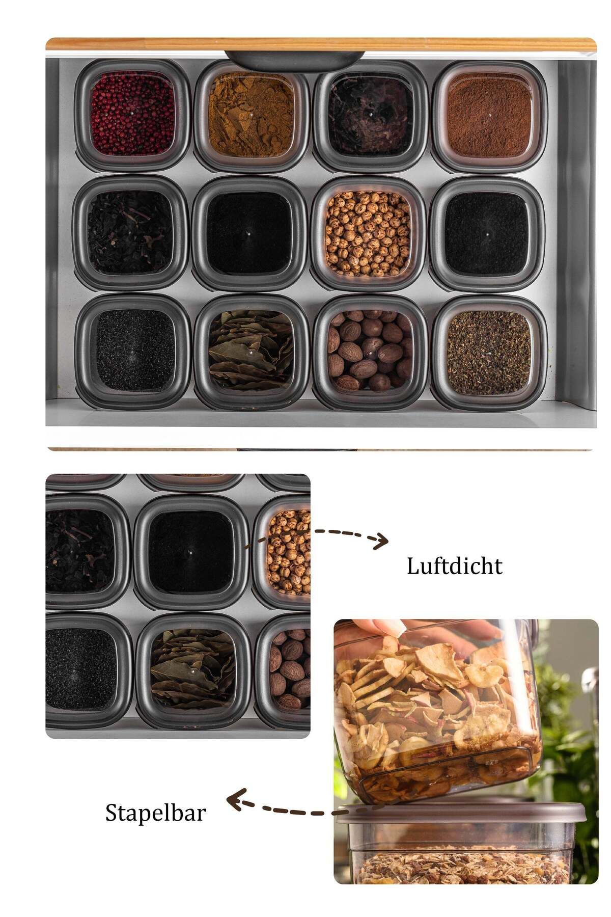 Viwares-Peggy airtight storage containers with lids | Set of 12 storage containers 4