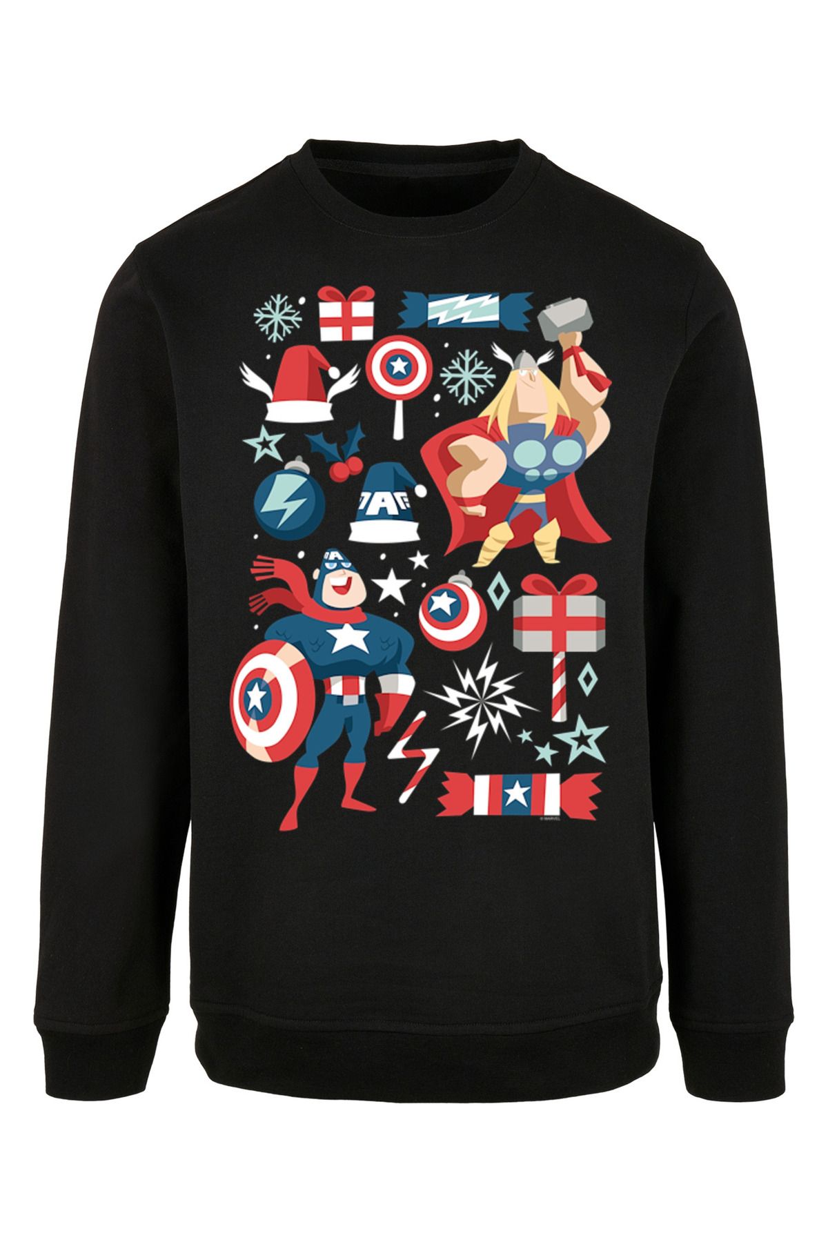 und Thor Trendyol Crewneck Captain Basic F4NT4STIC Day Marvel - America Christmas Universe mit Herren