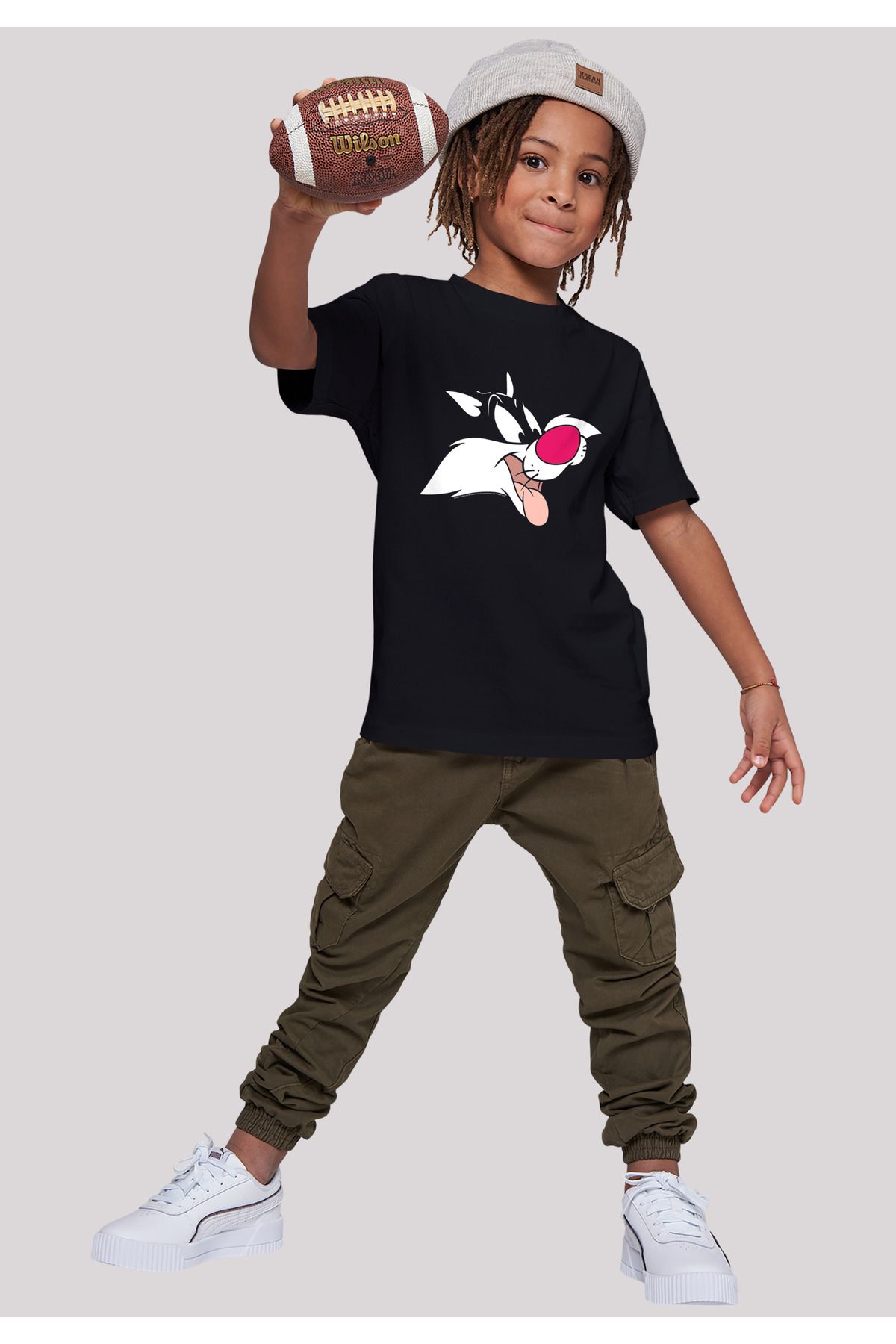 F4NT4STIC Kinder Looney Tunes Sylvester mit Kids Basic T-Shirt - Trendyol