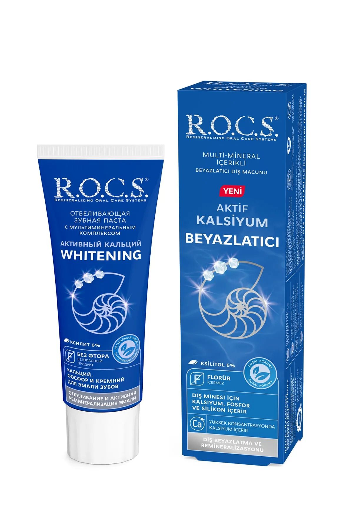 R.O.C.S. Aktif Kalsiyum Beyazlatıcı Diş Macunu 75ml