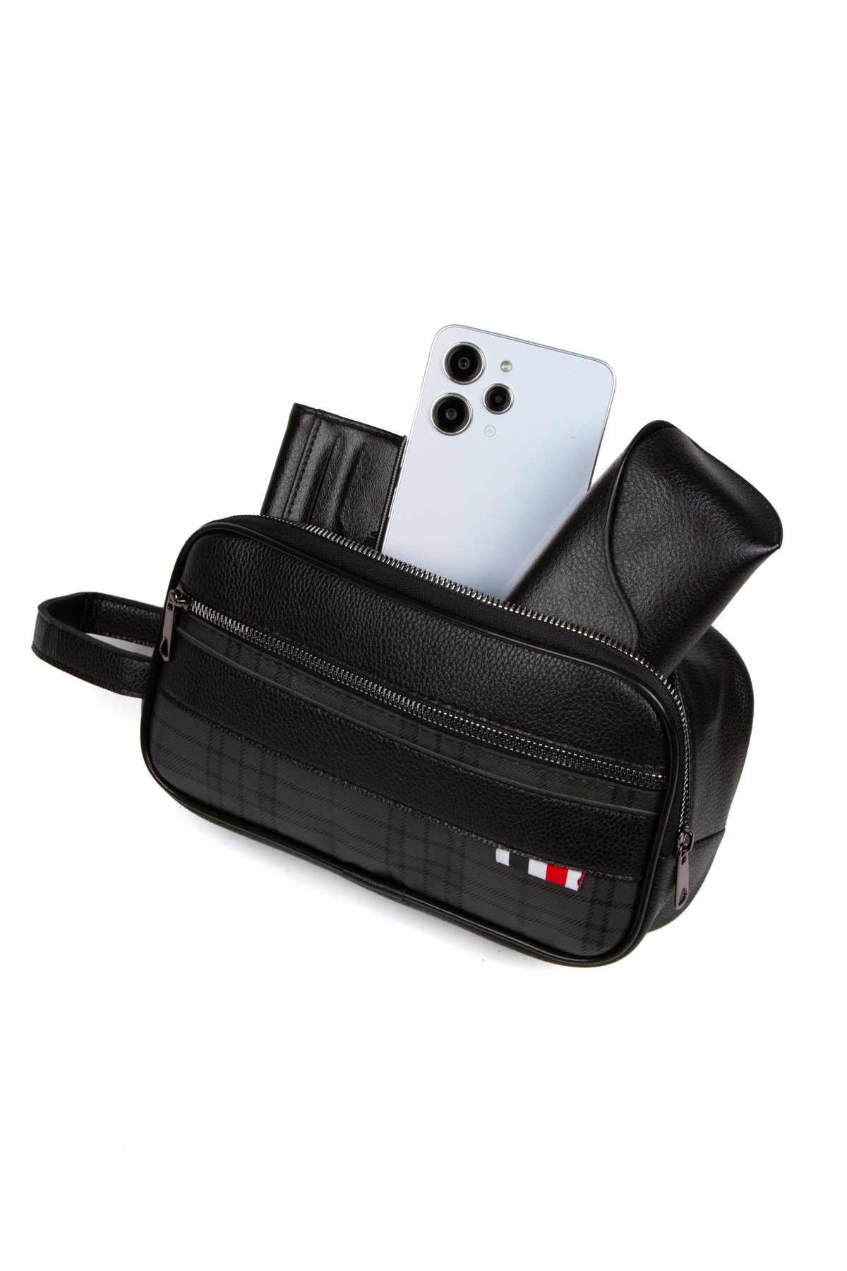 Newish  Erkek Siyah Vegan Deri Suya Dayanıklı Elegan Portföy Rfıd Korunmalı Cüzdan Ve Kartlık - Görsel 5