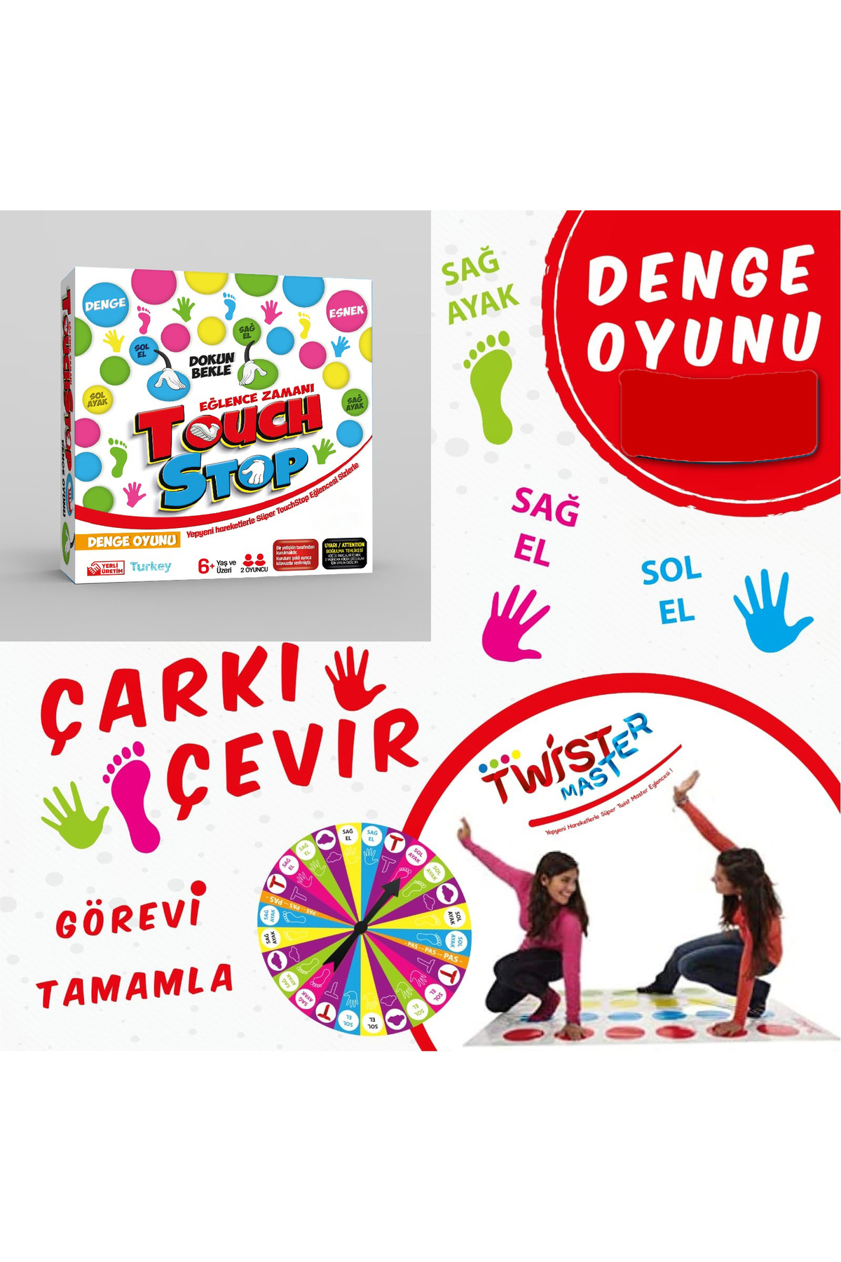 Bundera Twister Master Touch Stop V2-denge Oyunu Yeni Versiyon Twist Master - Yenilenmiş Versiyon fotoğrafı 4 (önizleme)