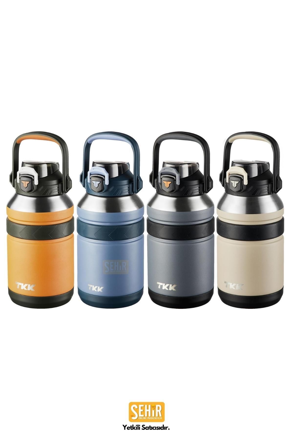 فلاسک مشکی مجموعه TKK جدید Mega Boy 1500ml pipetli Vagonlife
