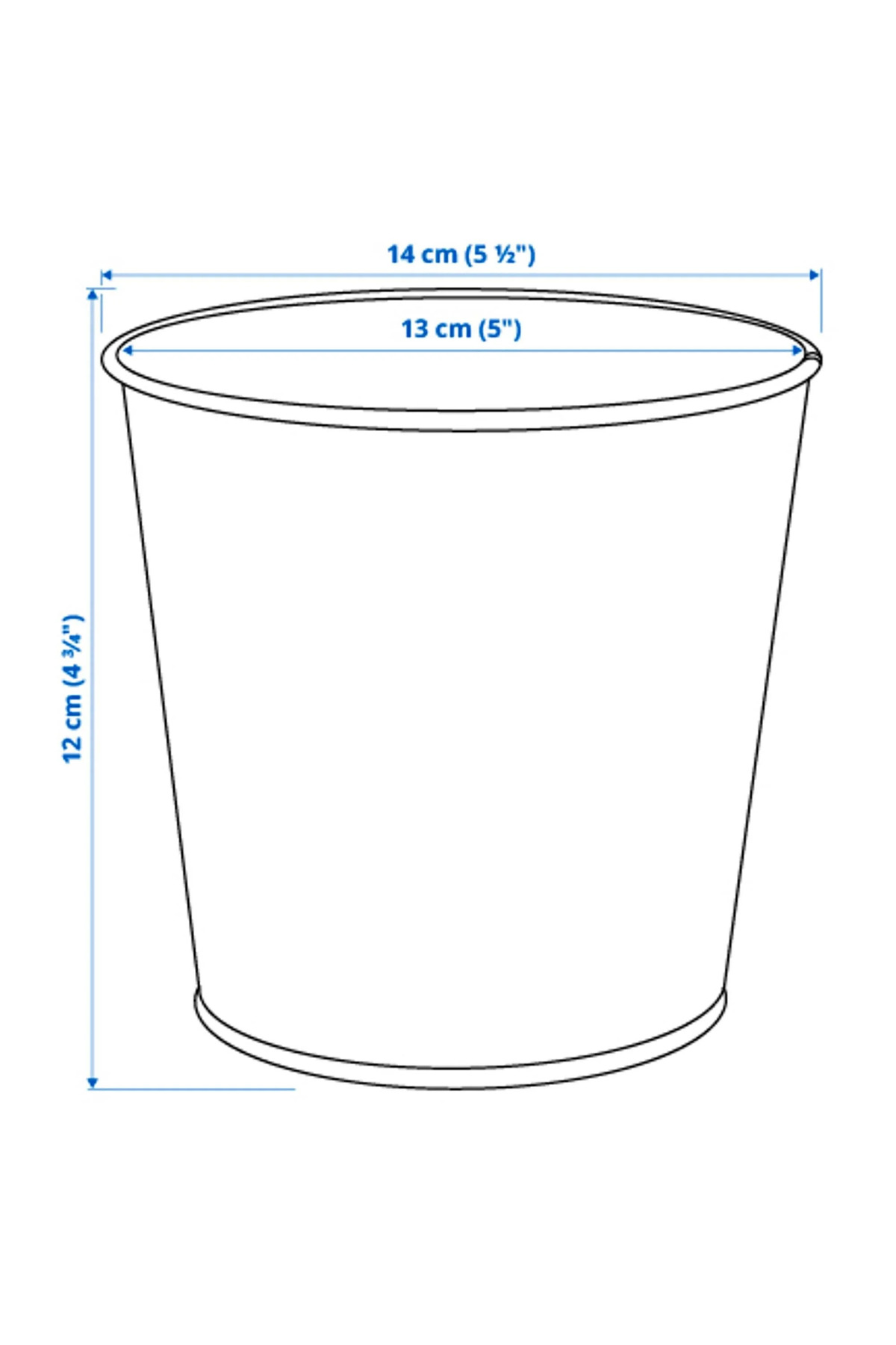 IKEA DAIDAI pirinç rengi 12 cm çelik saksı