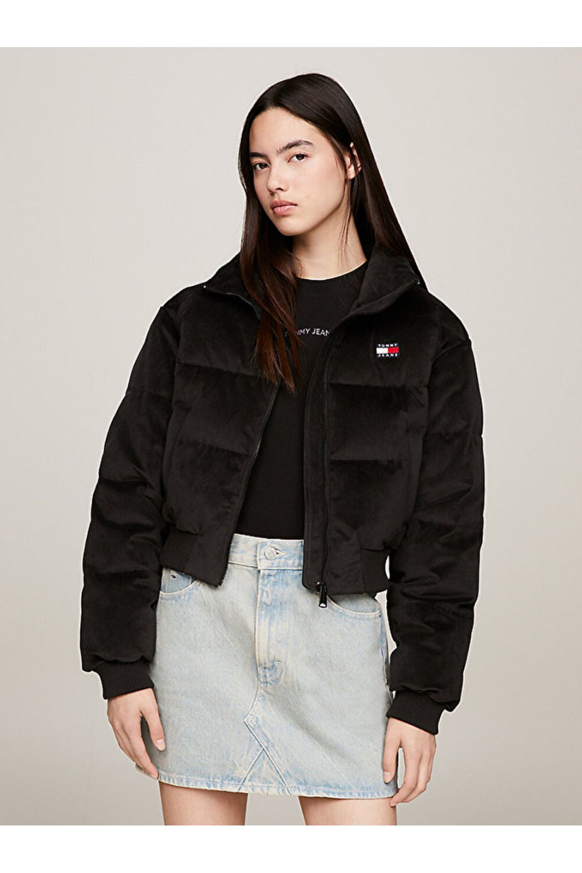 Tommy hilfiger velvet store puffer jacket