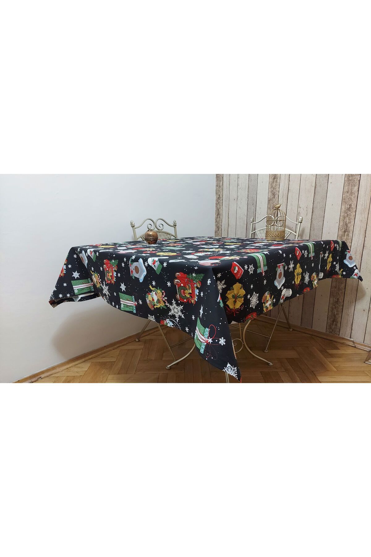 gonk-Rectangular, Christmas Patterned, Duck (Liquid Repellent, Stain Resistant) Fabric, Dining Table Cloth 8