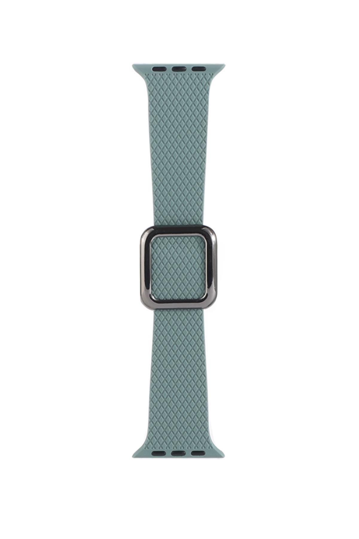 ShinyTECH Apple Watch Compatible Modern Buckle Strap Pine Green