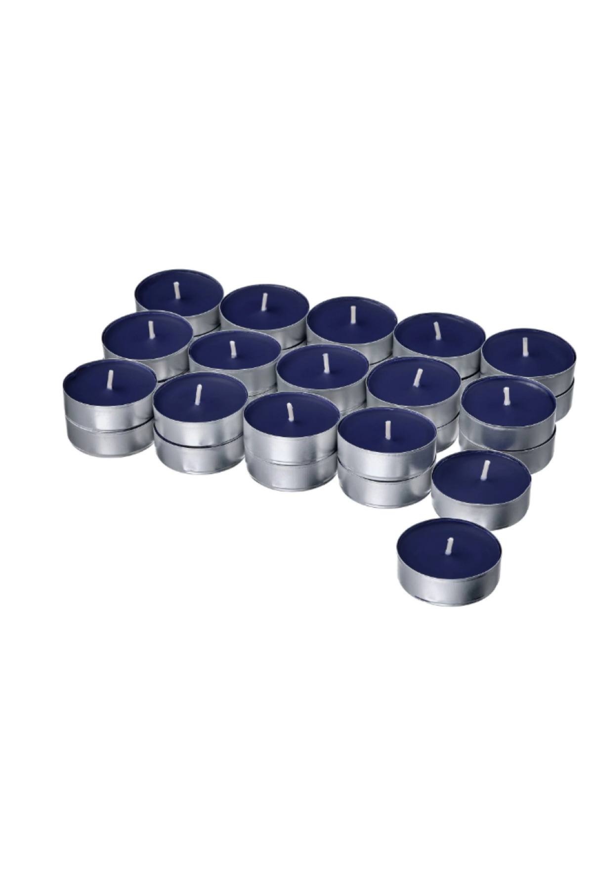 IKEA KOPPARLÖNN Kokulu Tealight Mum, Koyu Mavi, 3.5 Saat, 30 Adet
