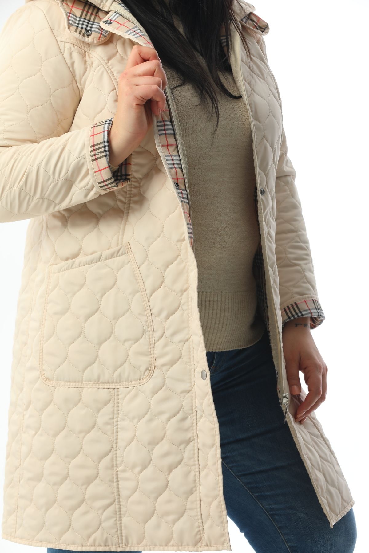 Burberry plus hotsell size quilted jacket