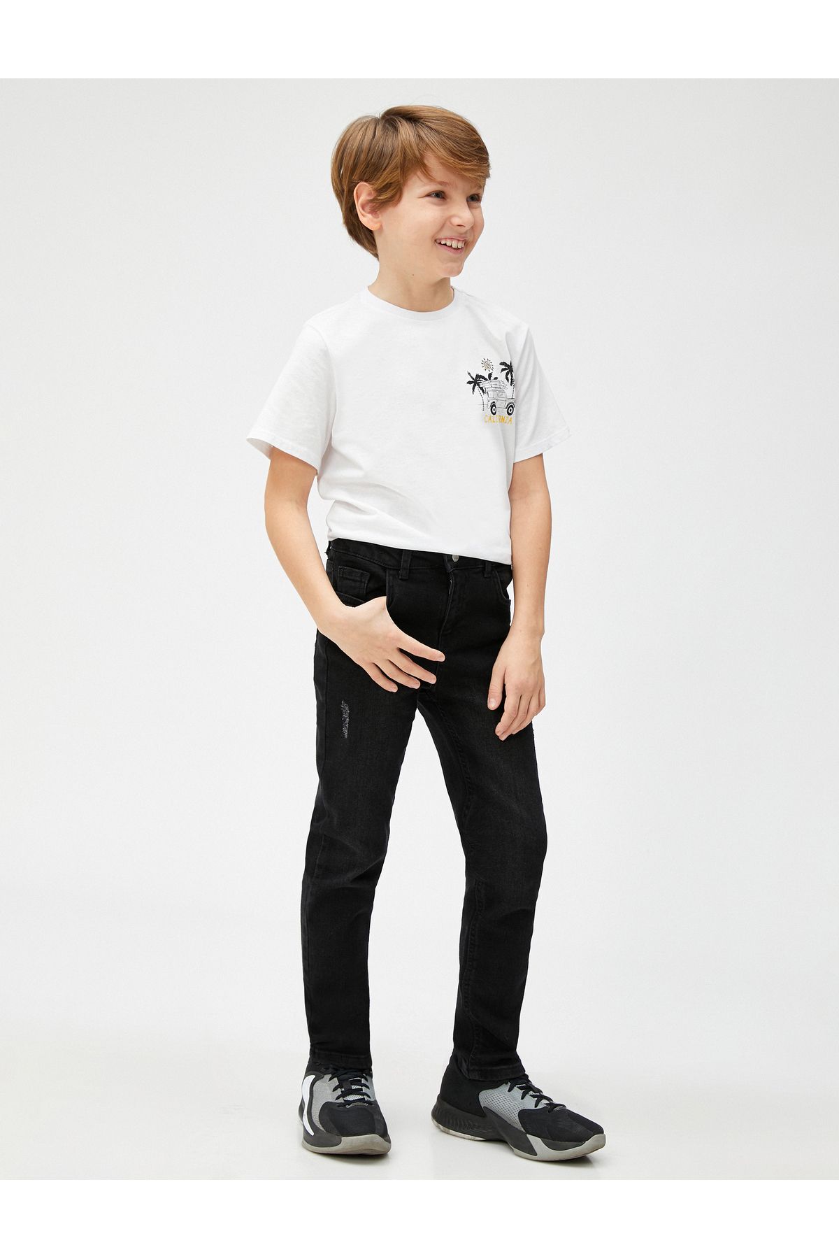 Koton شلوار جین ساق صاف کمر معمولی - با الاستیک قابل تنظیم