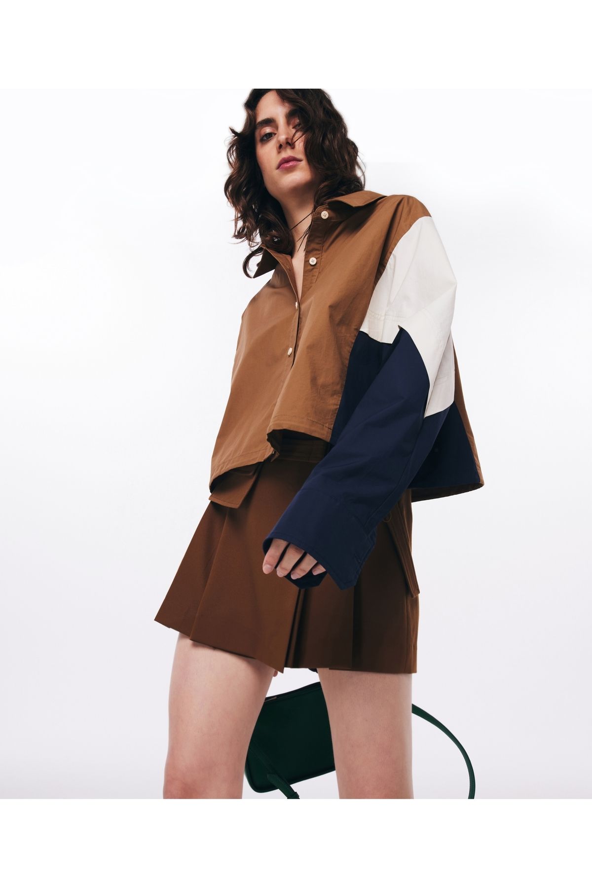 Twist Colorblock poplin gömlek